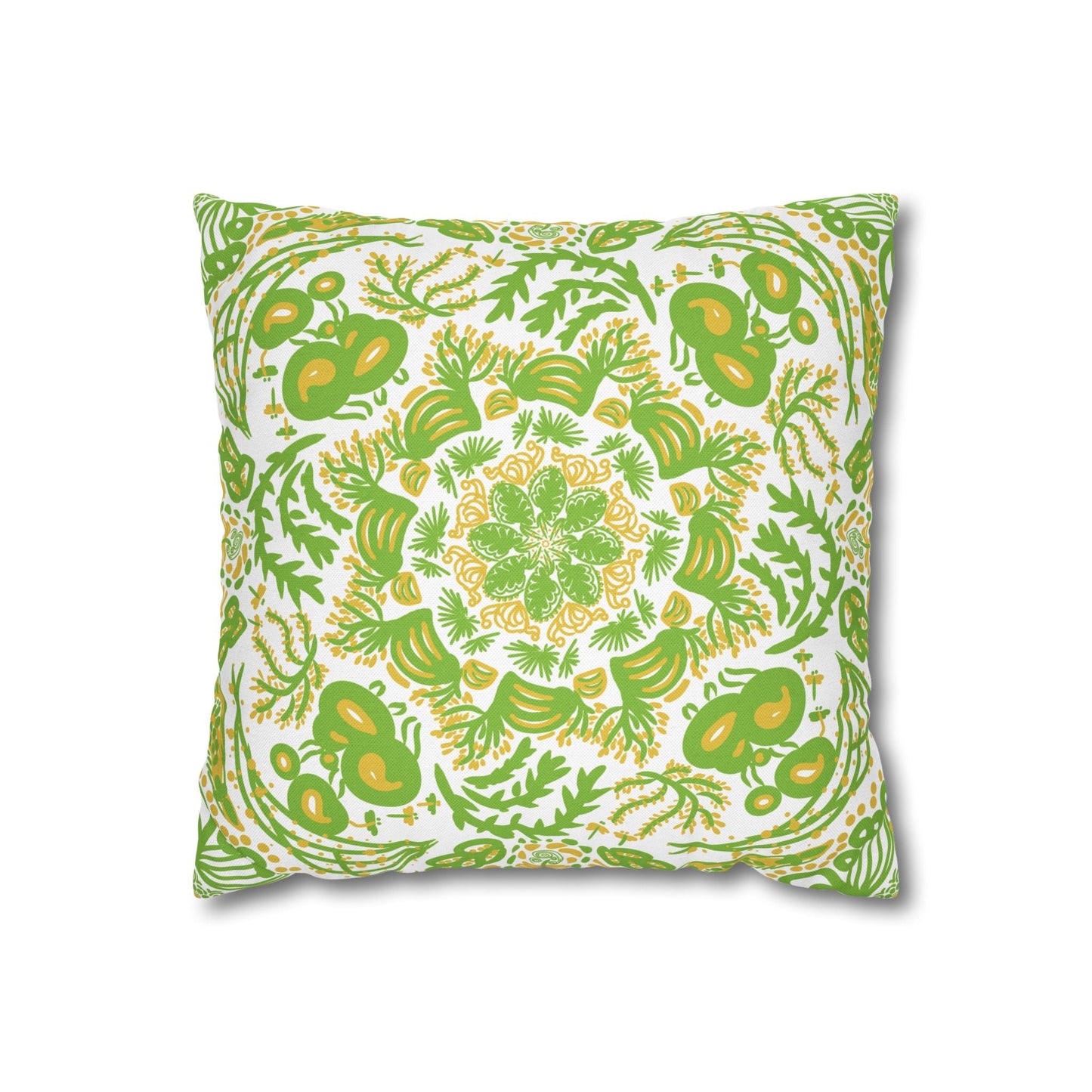 Mandala Inspired Pattern Dragonflies & Bushes Pillowcase - Nanalili