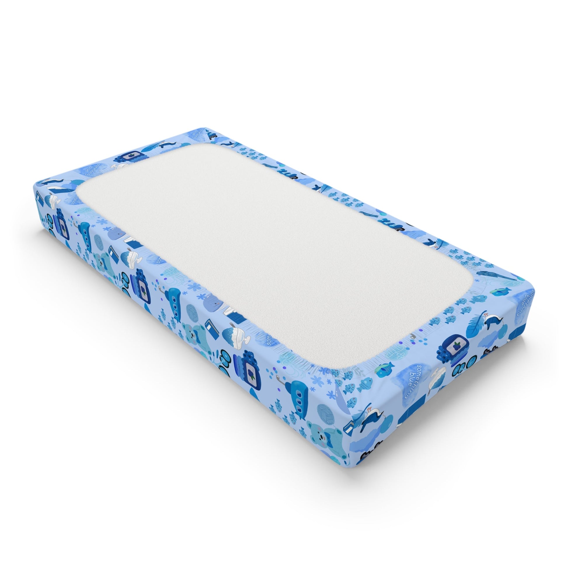 Baby Changing Pad Cover - Something Blue - Nanalili