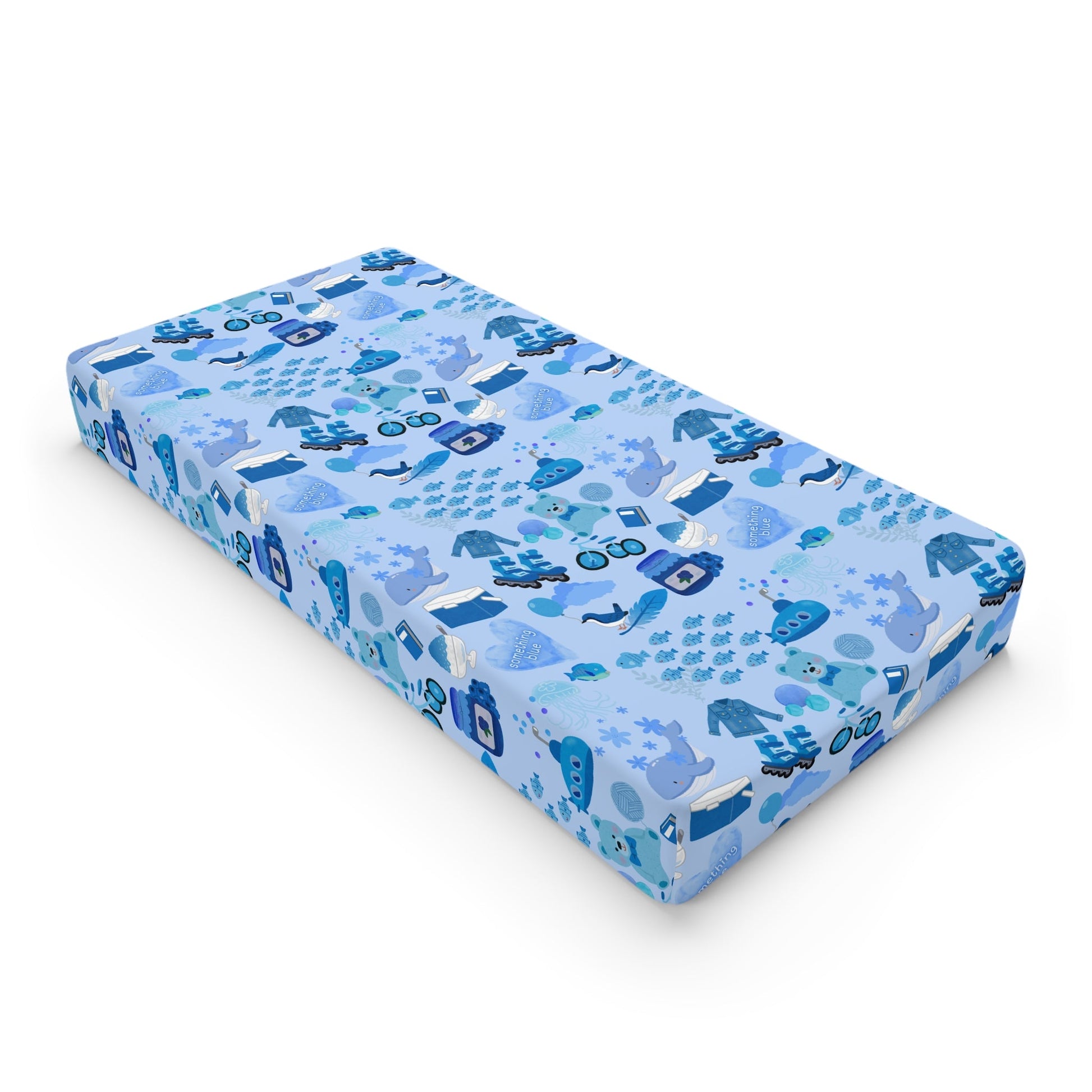 Baby Changing Pad Cover - Something Blue - Nanalili