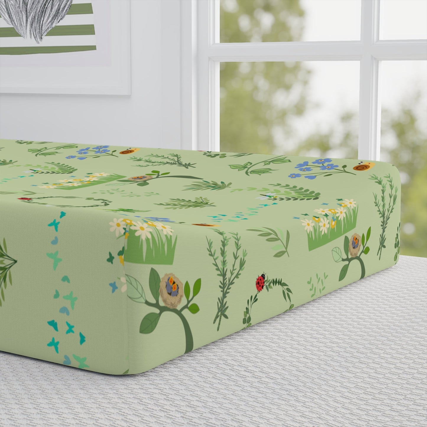 Baby Changing Pad Cover - Spring Love - Nanalili