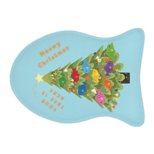 Cat Feeding Mats - Fish Christmas Tree - Nanalili