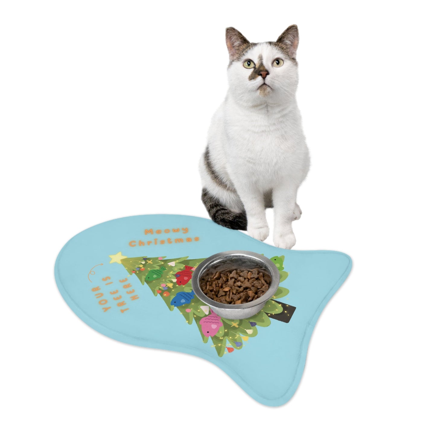 Cat Feeding Mats - Fish Christmas Tree - Nanalili