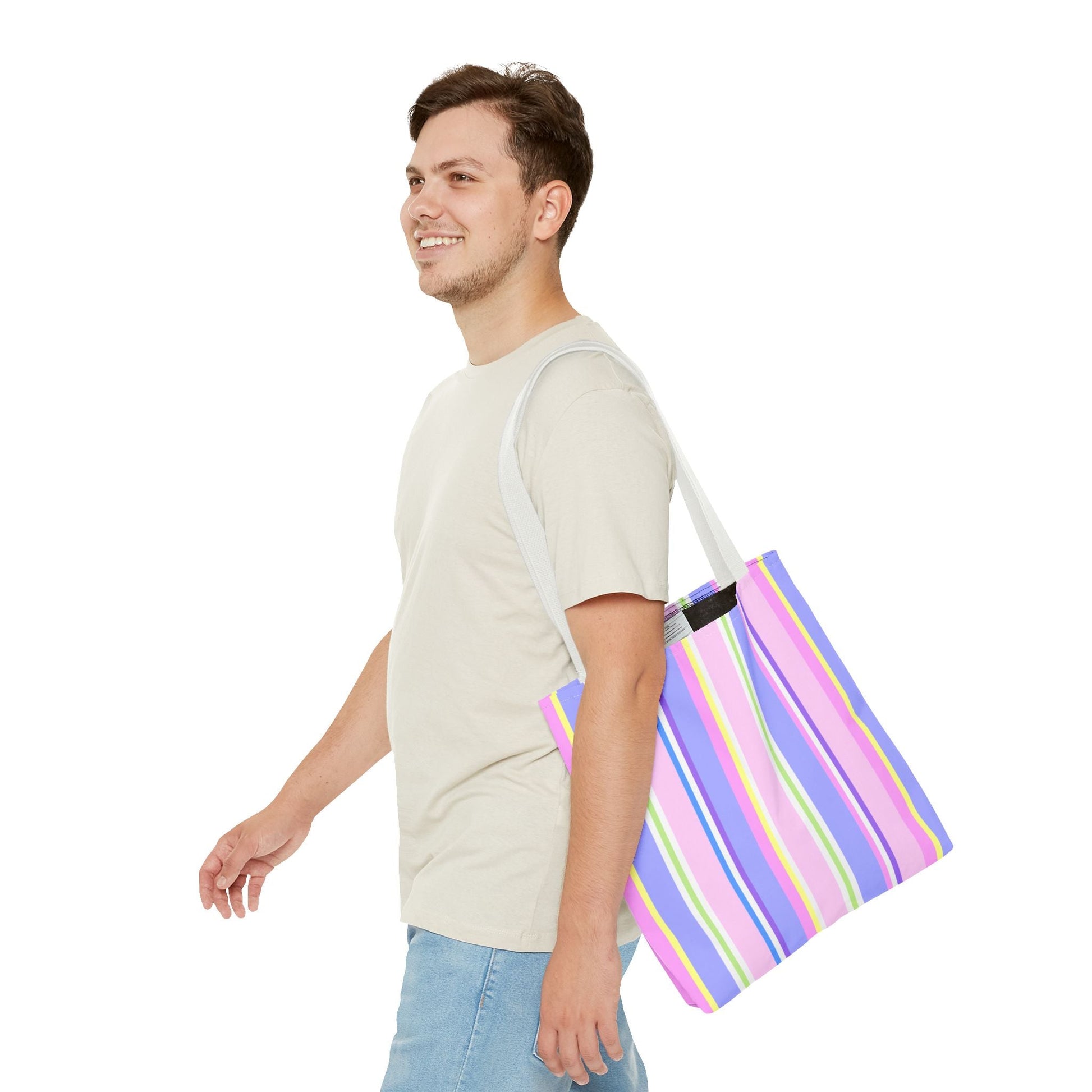 Happy Stripy Tote Bag - Princess Unicorn - Nanalili