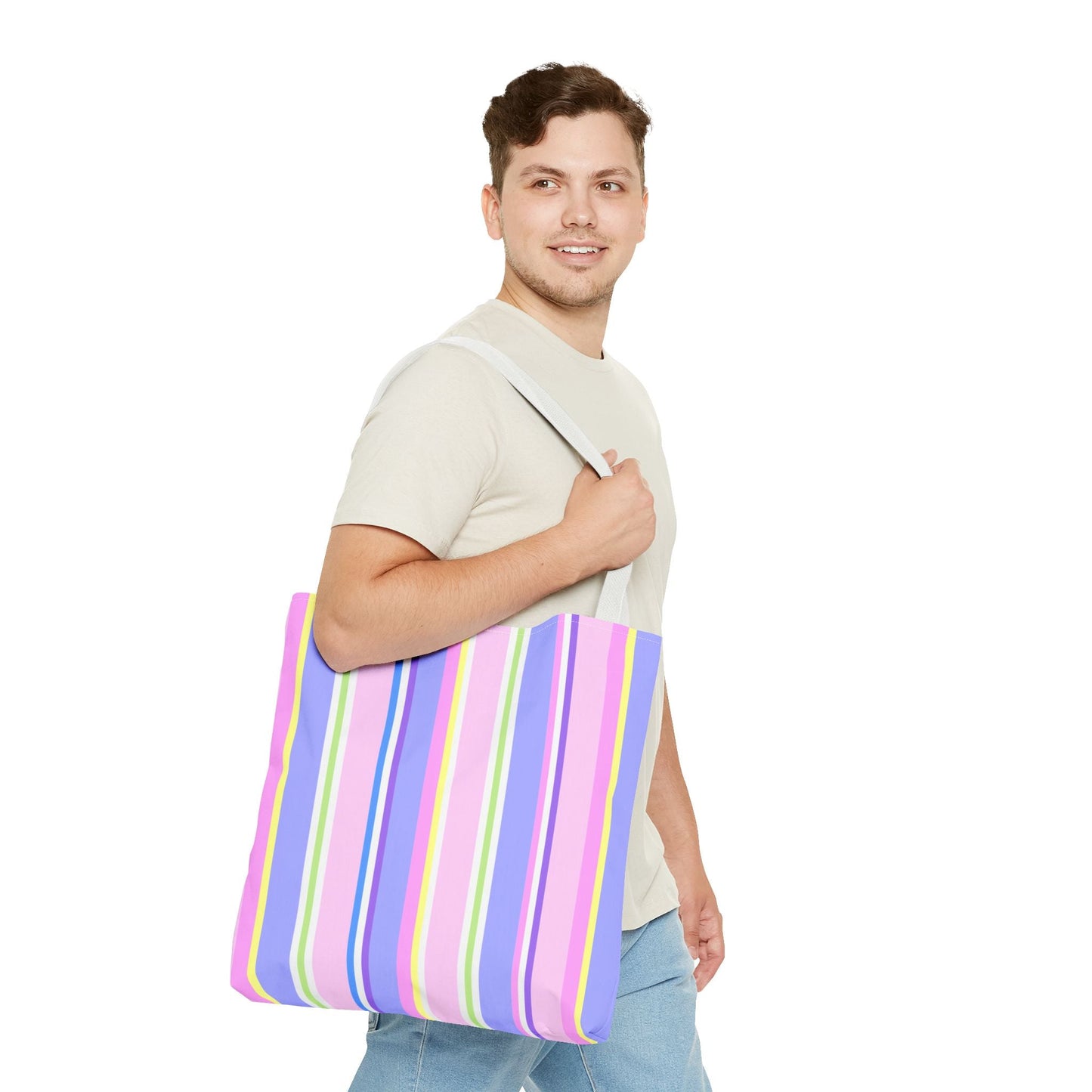 Happy Stripy Tote Bag - Princess Unicorn - Nanalili