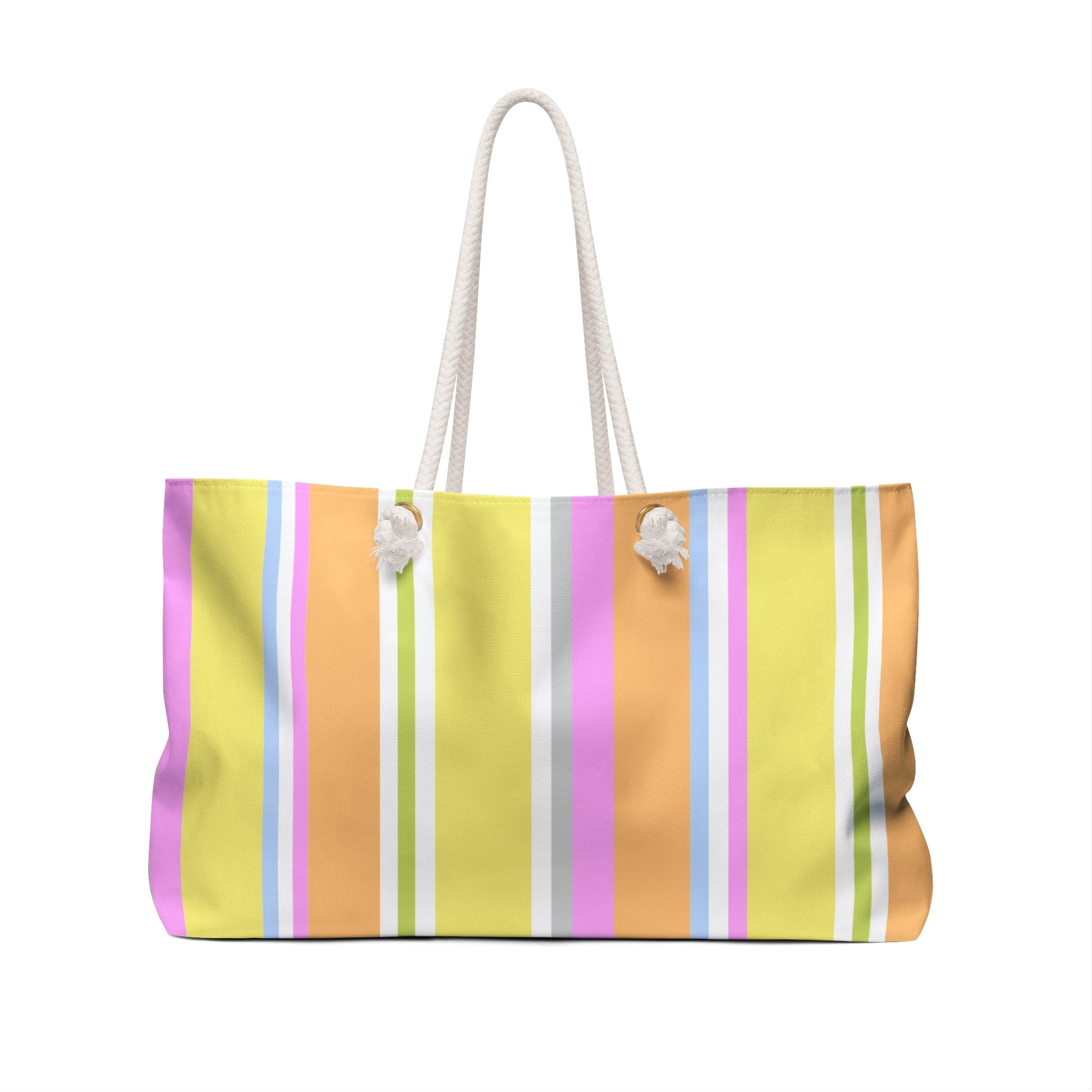 Happy Stripy Weekender Bag - Citrus Bubble Gum - Nanalili