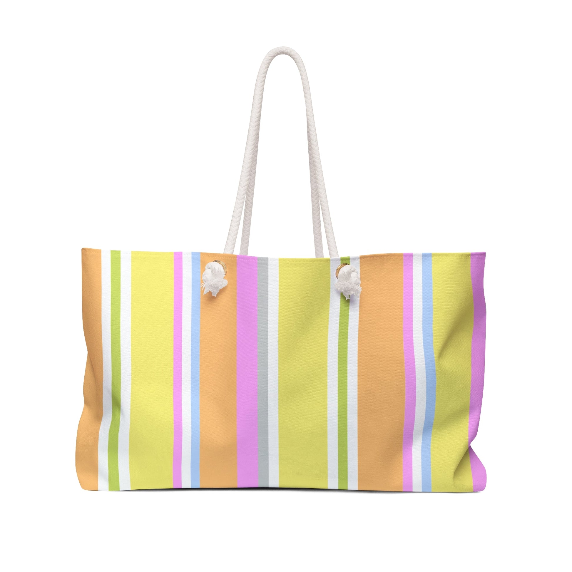 Happy Stripy Weekender Bag - Citrus Bubble Gum - Nanalili