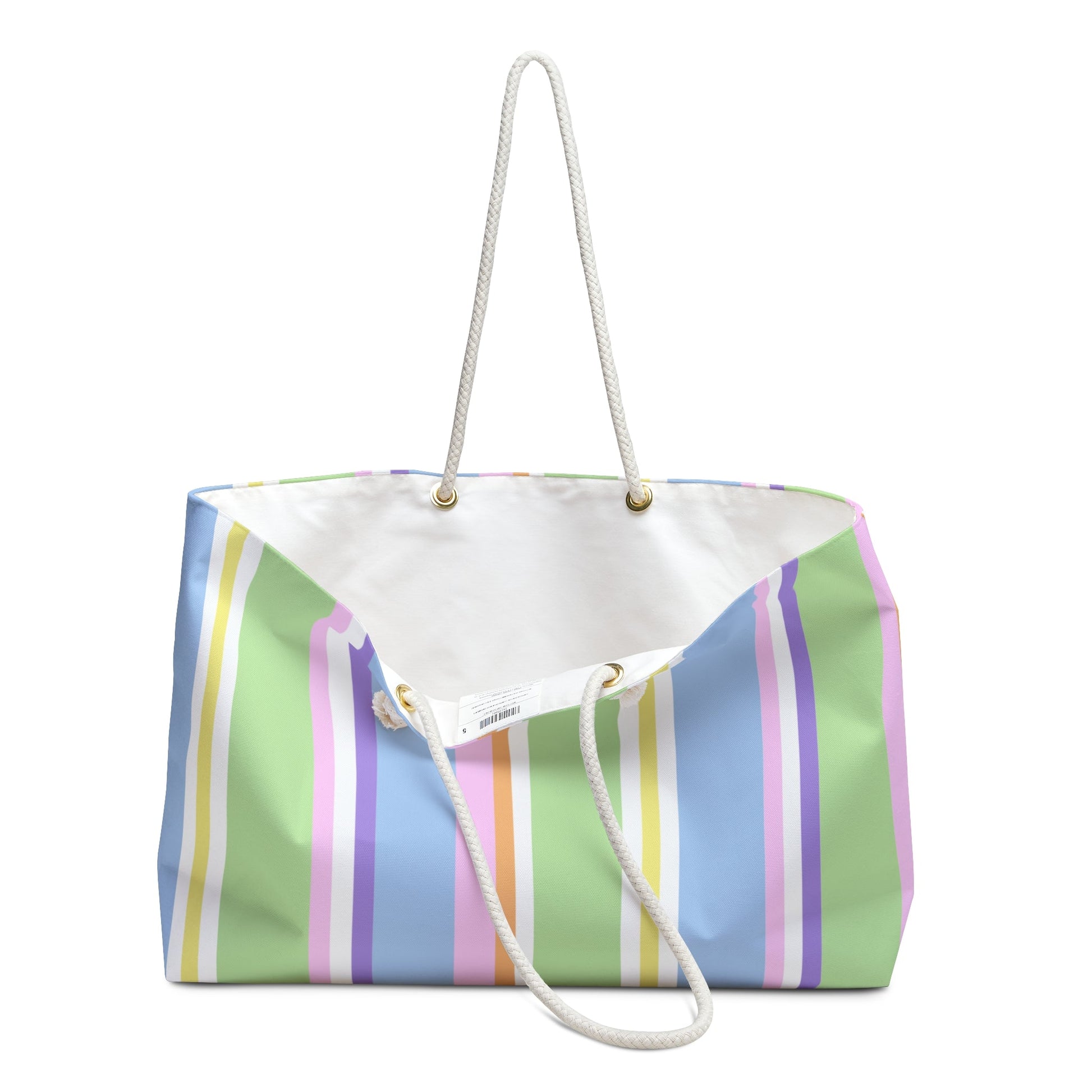 Happy Stripy Weekender Bag - French Macarons - Nanalili