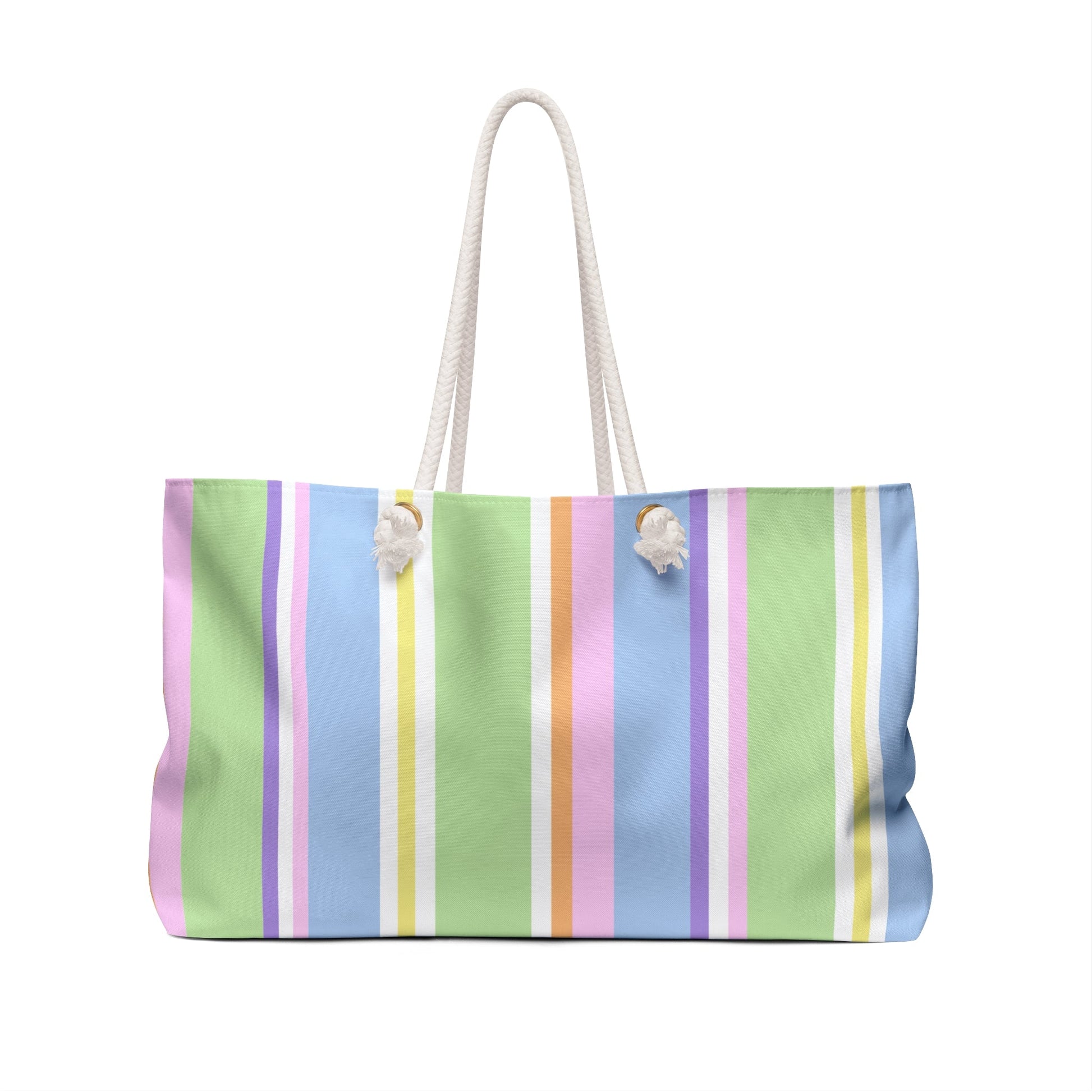 Happy Stripy Weekender Bag - French Macarons - Nanalili