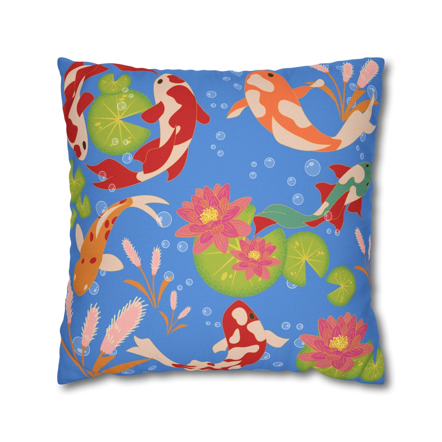 Koi Fish Deep Blue Pillowcase - Nanalili