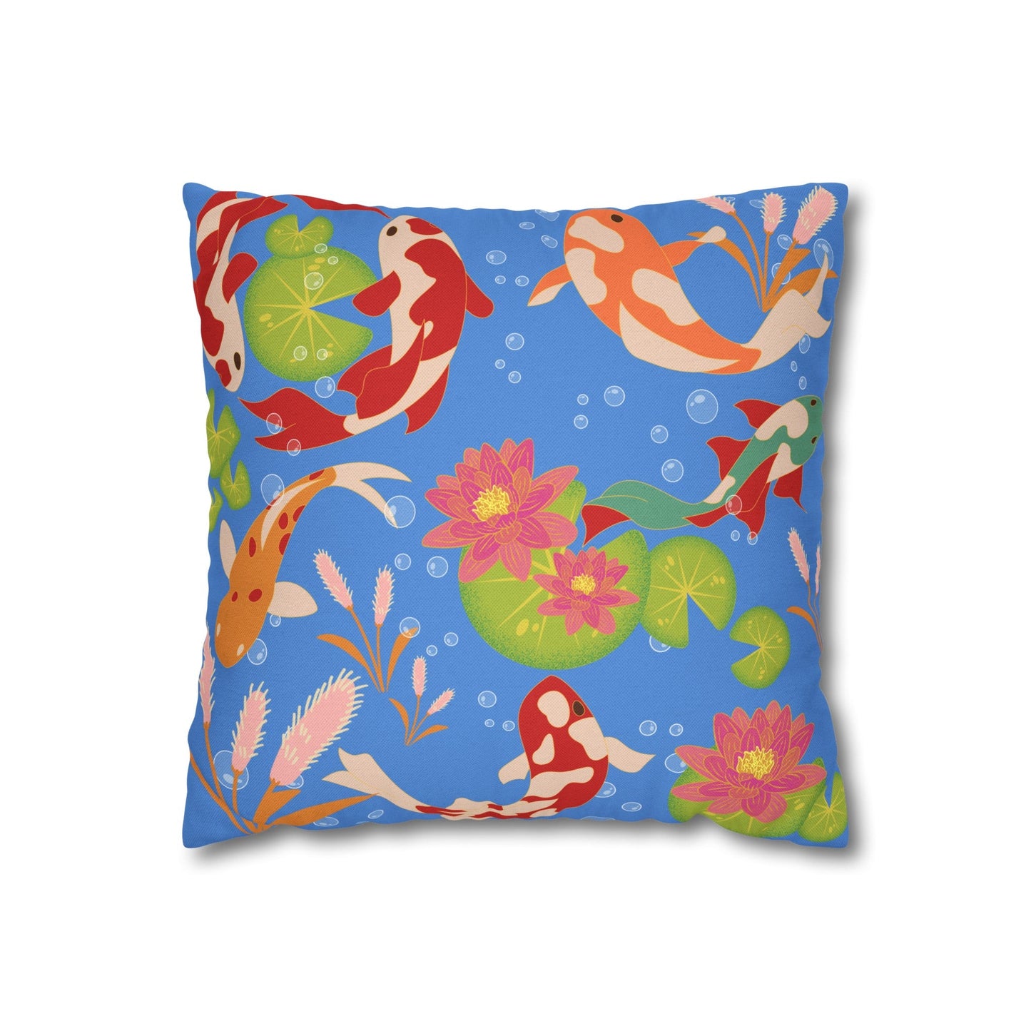 Koi Fish Deep Blue Pillowcase - Nanalili