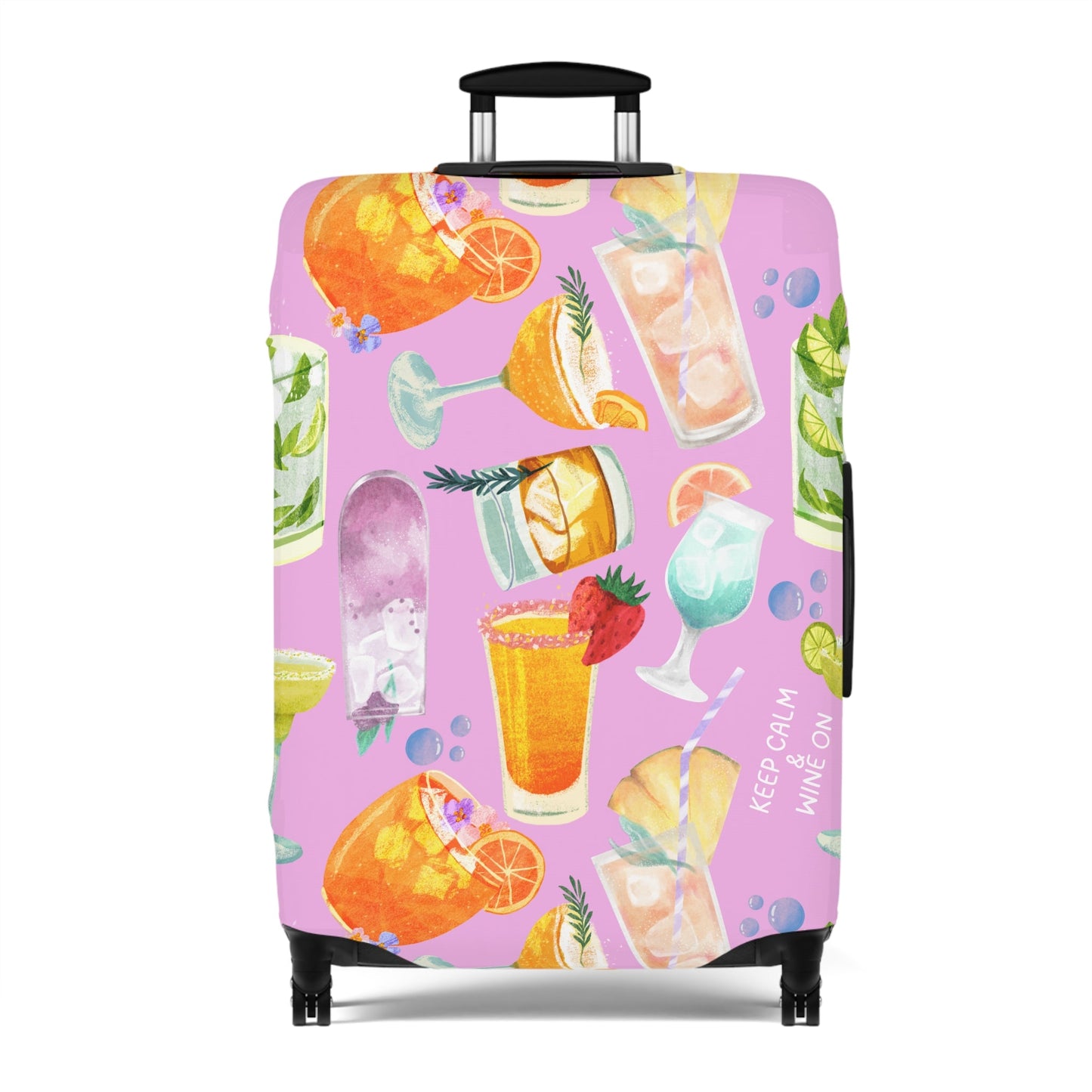 Luggage Cover - Keep Calm & Wine On - Nanalili