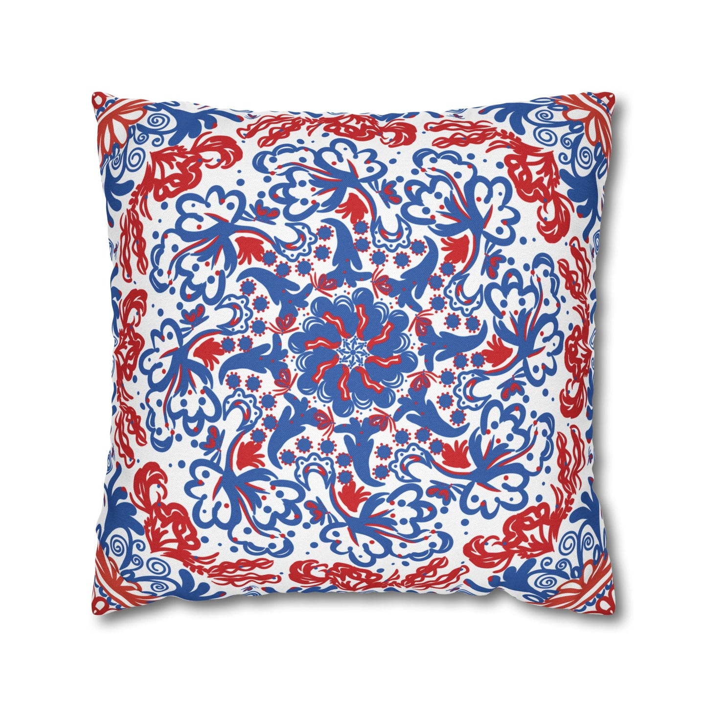 Mandala Inspired Pattern Butterflies & Flowers Pillowcase - Nanalili