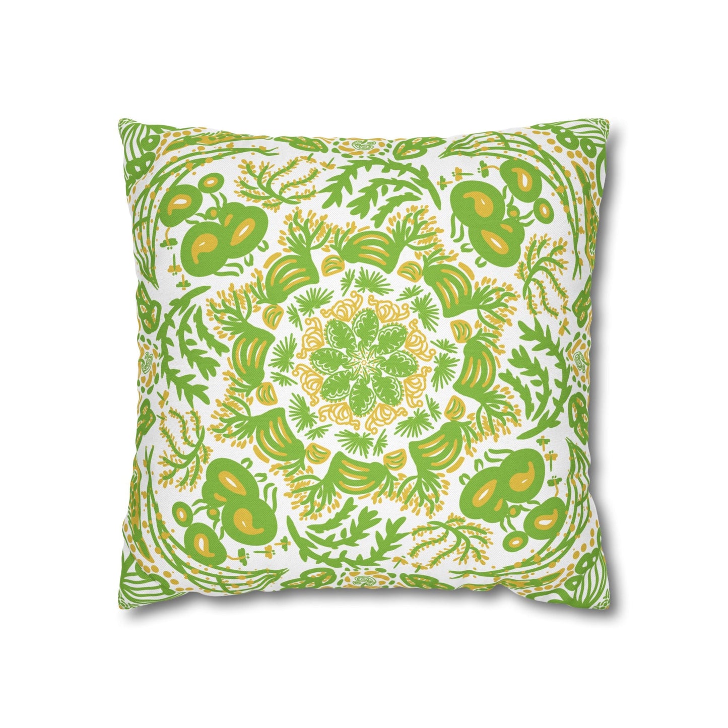 Mandala Inspired Pattern Dragonflies & Bushes Pillowcase - Nanalili