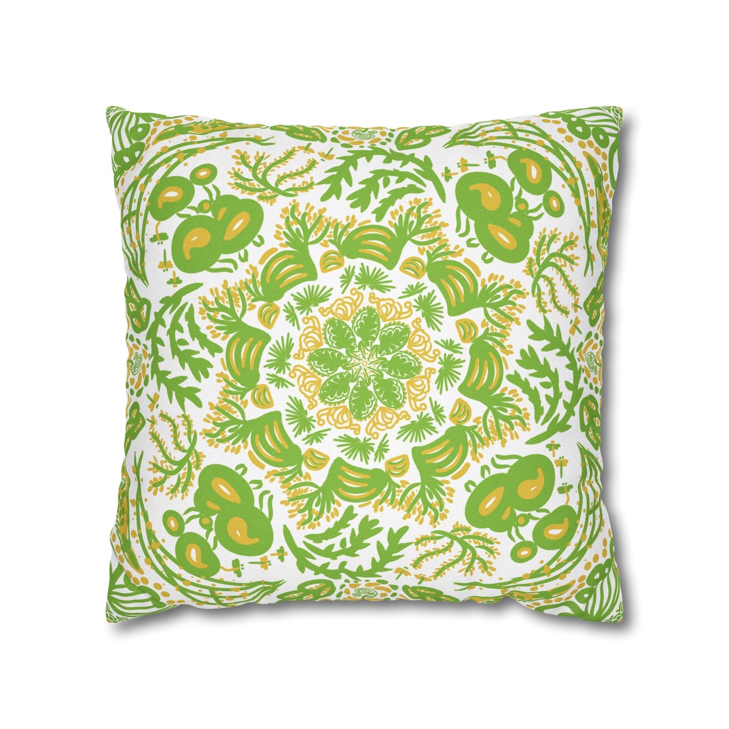 Mandala Inspired Pattern Dragonflies & Bushes Pillowcase - Nanalili