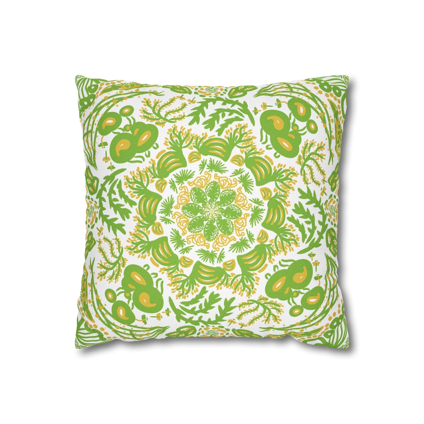 Mandala Inspired Pattern Dragonflies & Bushes Pillowcase - Nanalili