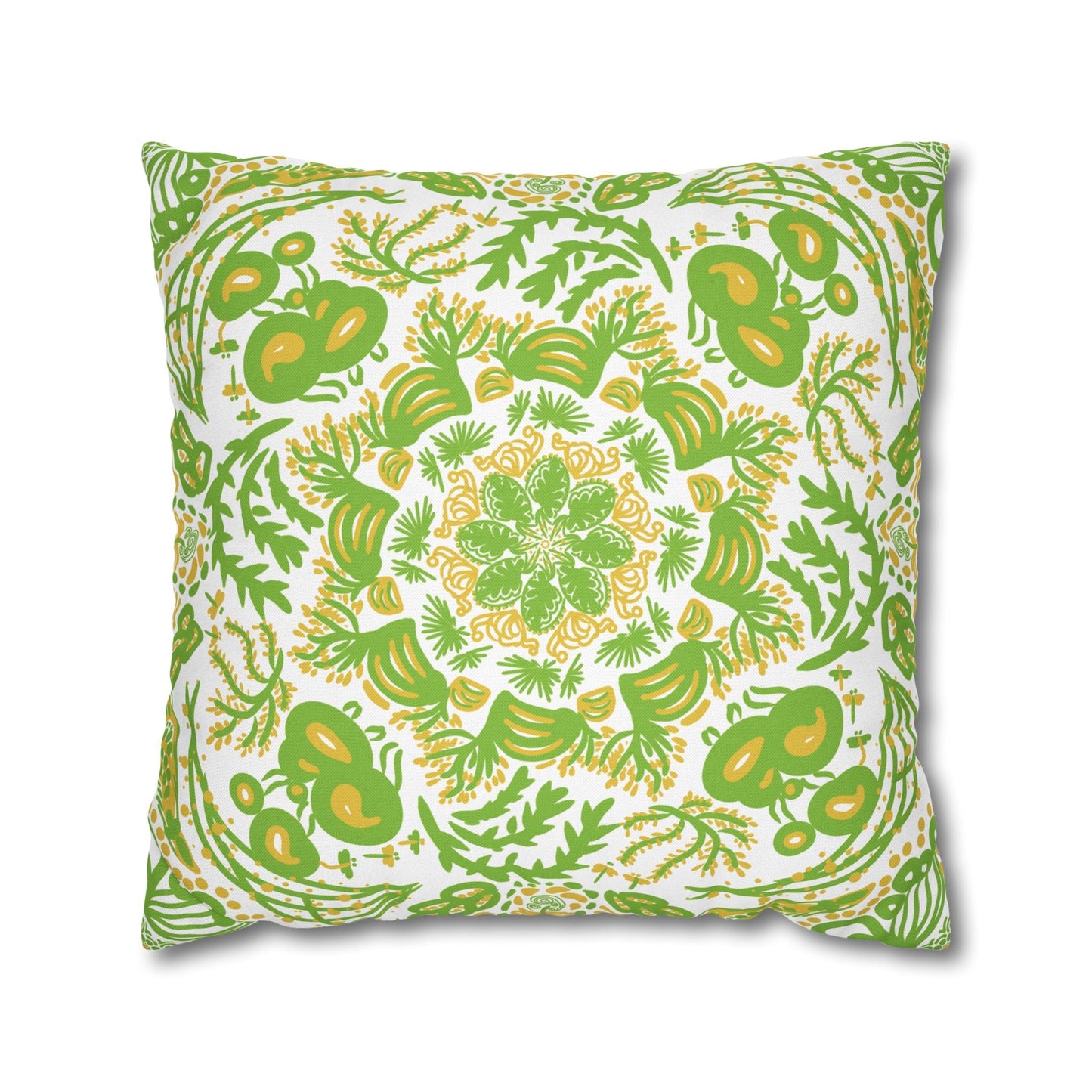 Mandala Inspired Pattern Dragonflies & Bushes Pillowcase - Nanalili