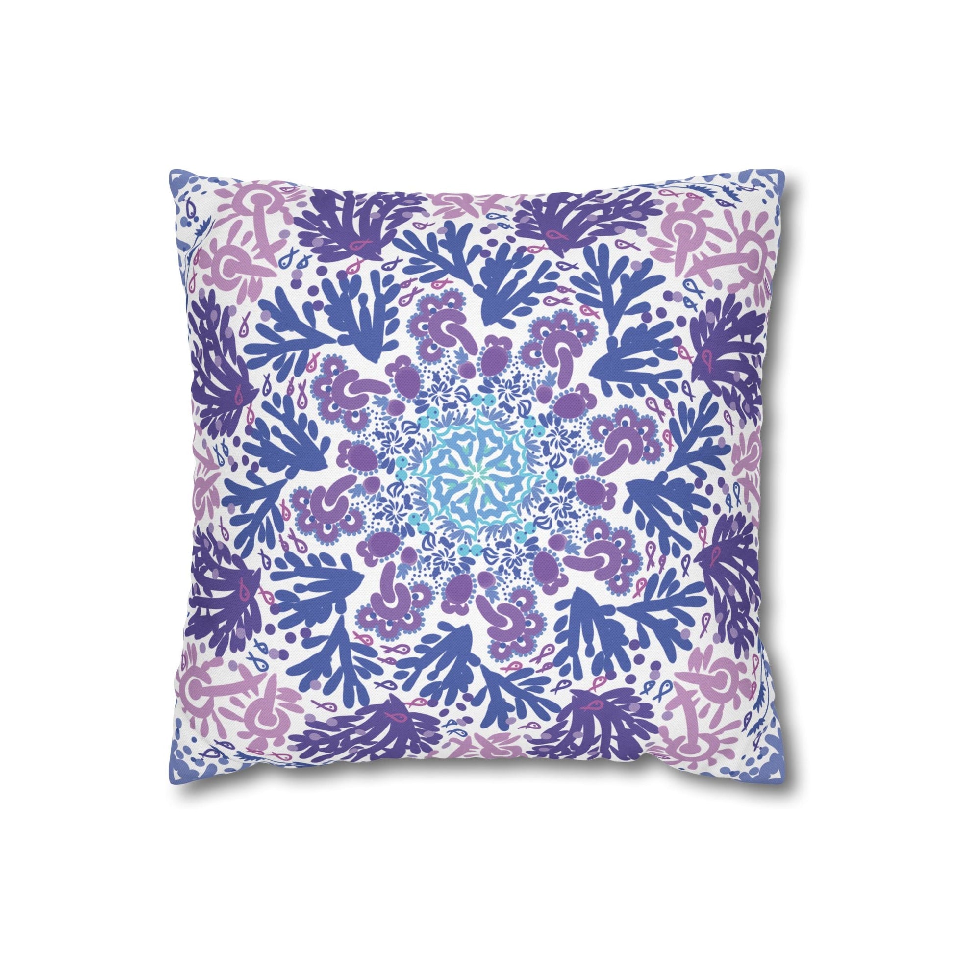 Mandala Inspired Pattern Fishes & Corals Pillowcase - Nanalili