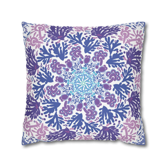 Mandala Inspired Pattern Fishes & Corals Pillowcase - Nanalili