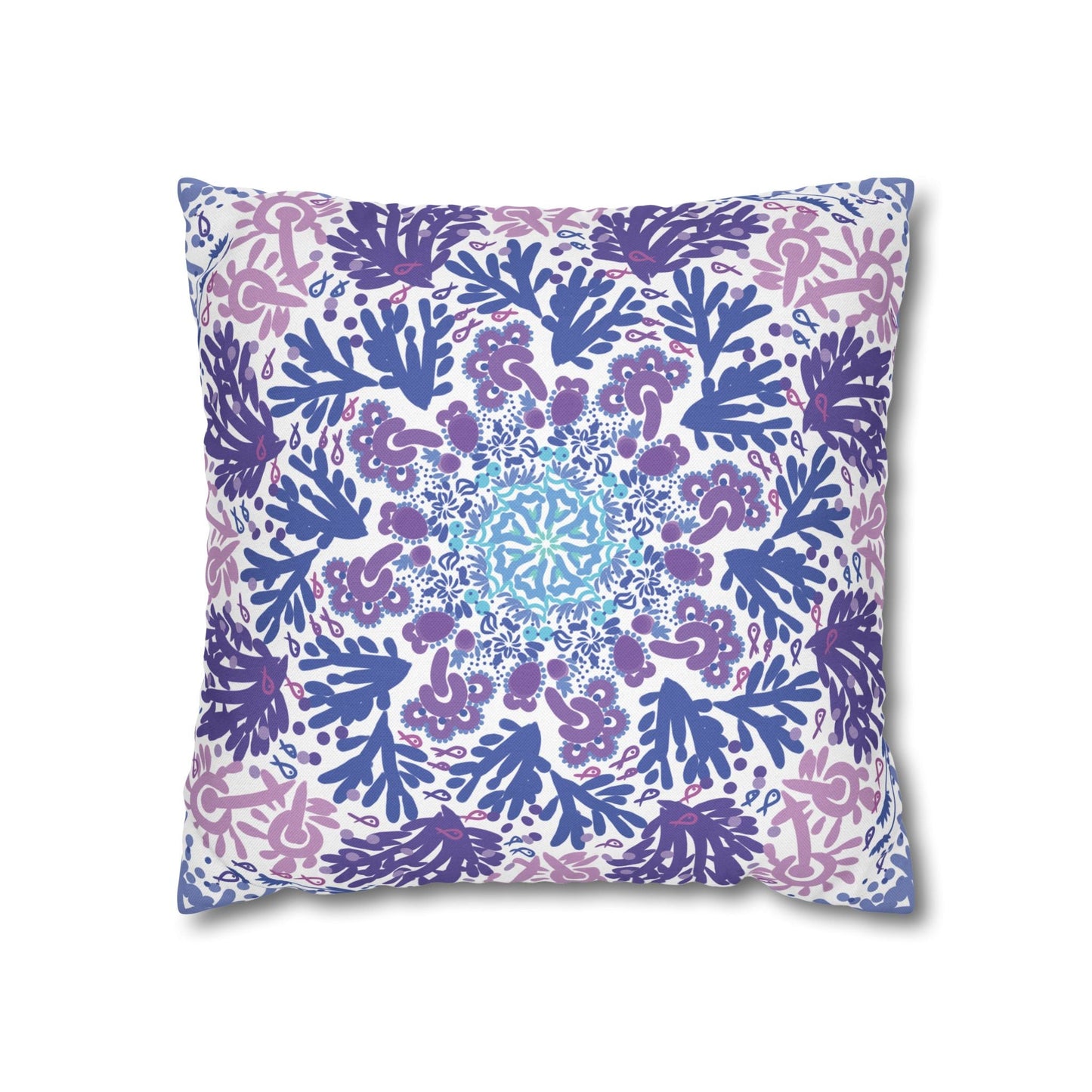 Mandala Inspired Pattern Fishes & Corals Pillowcase - Nanalili