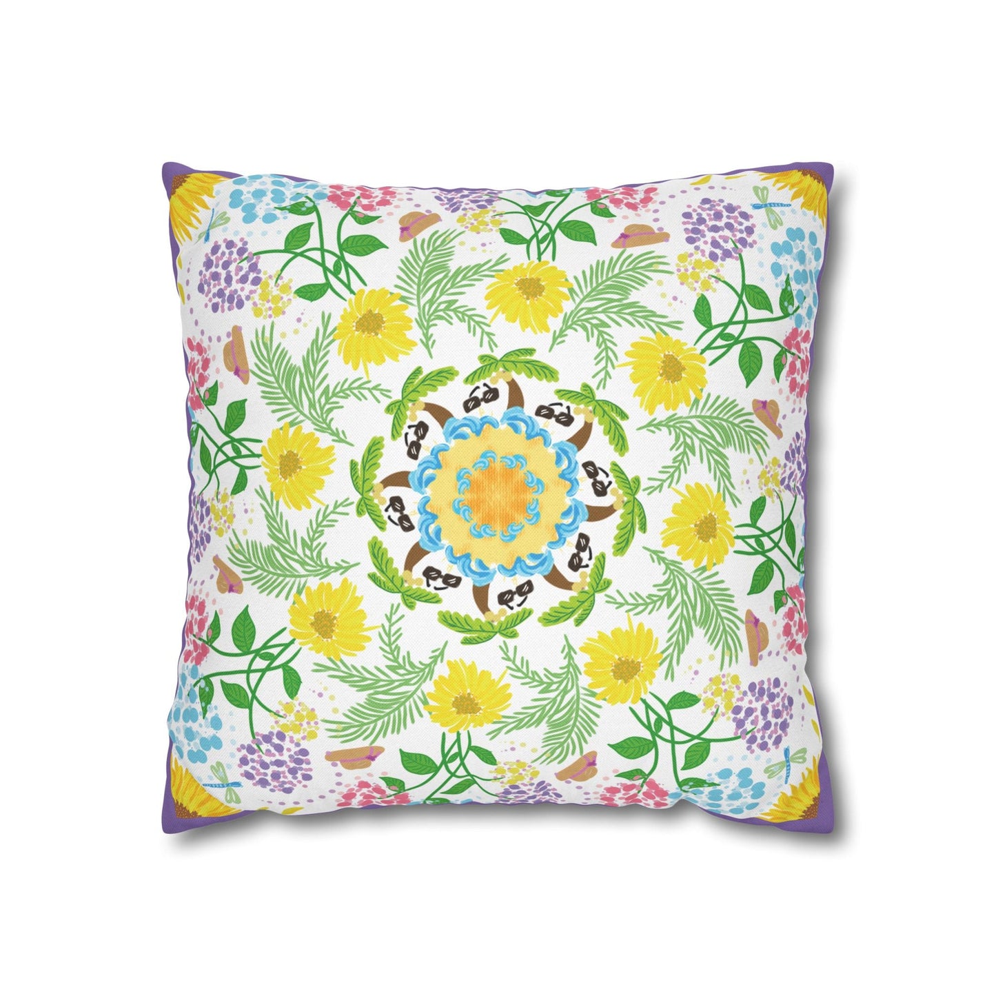 Mandala Inspired Pattern Summer Elements Pillowcase - Nanalili