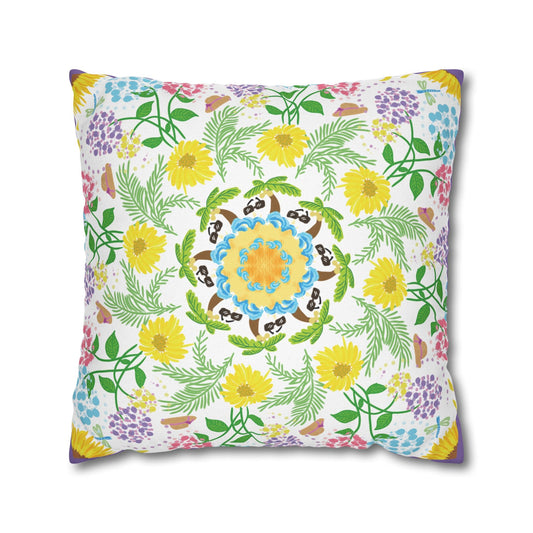 Mandala Inspired Pattern Summer Elements Pillowcase - Nanalili