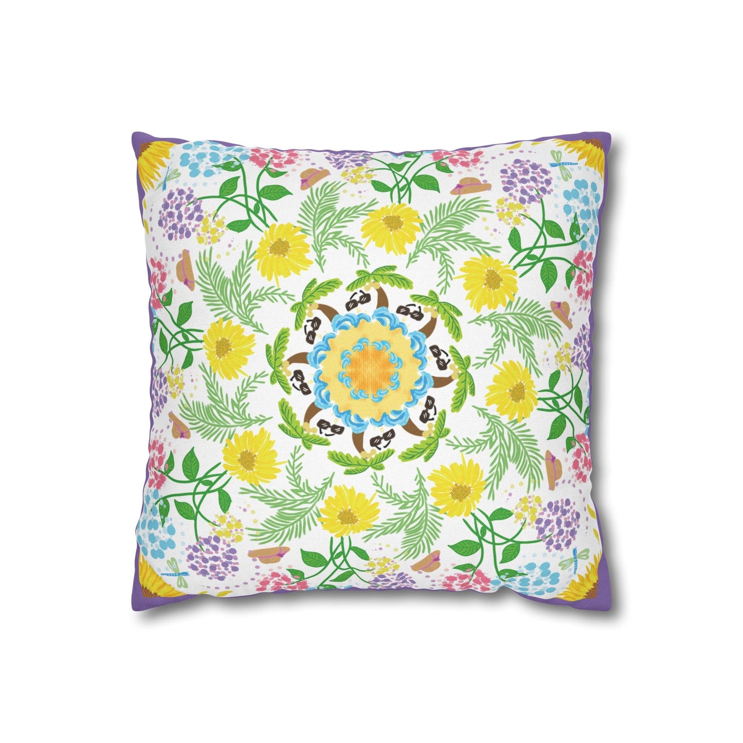 Mandala Inspired Pattern Summer Elements Pillowcase - Nanalili