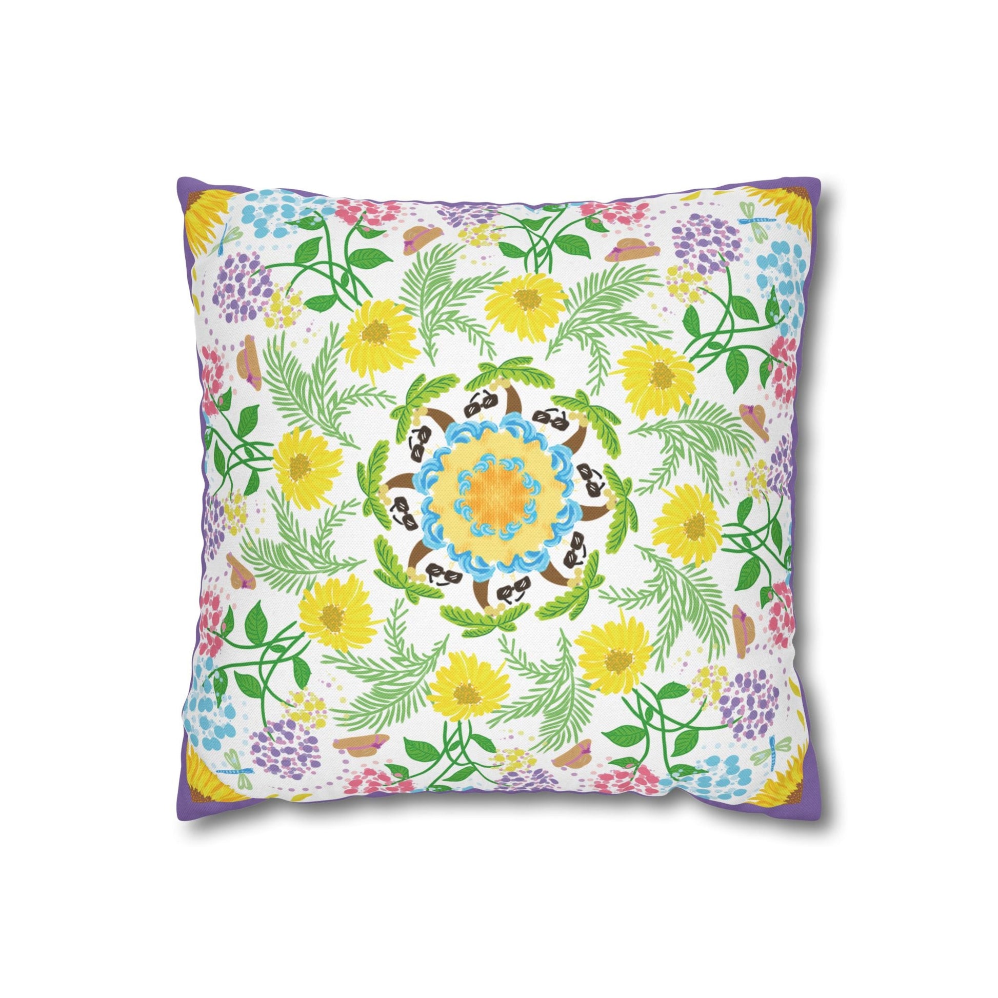 Mandala Inspired Pattern Summer Elements Pillowcase - Nanalili