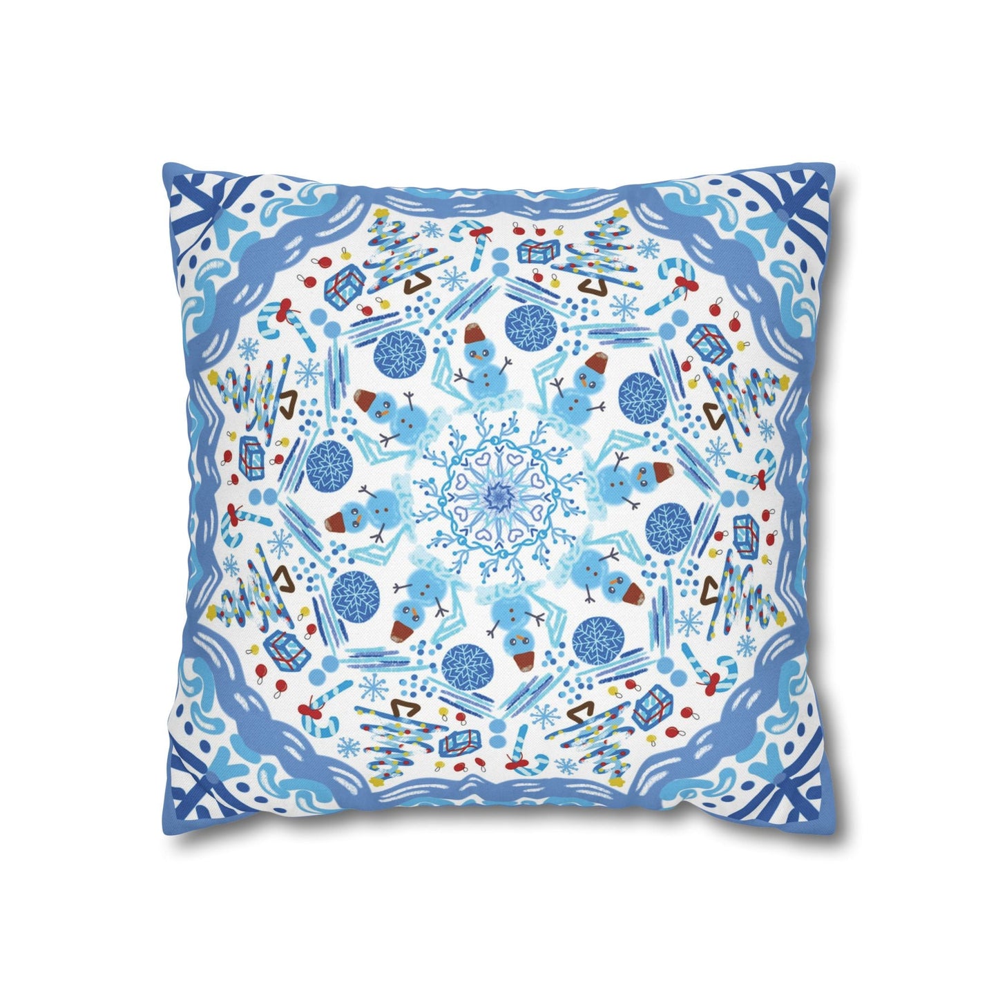 Mandala Inspired Pattern Winter Elements Pillowcase - Nanalili