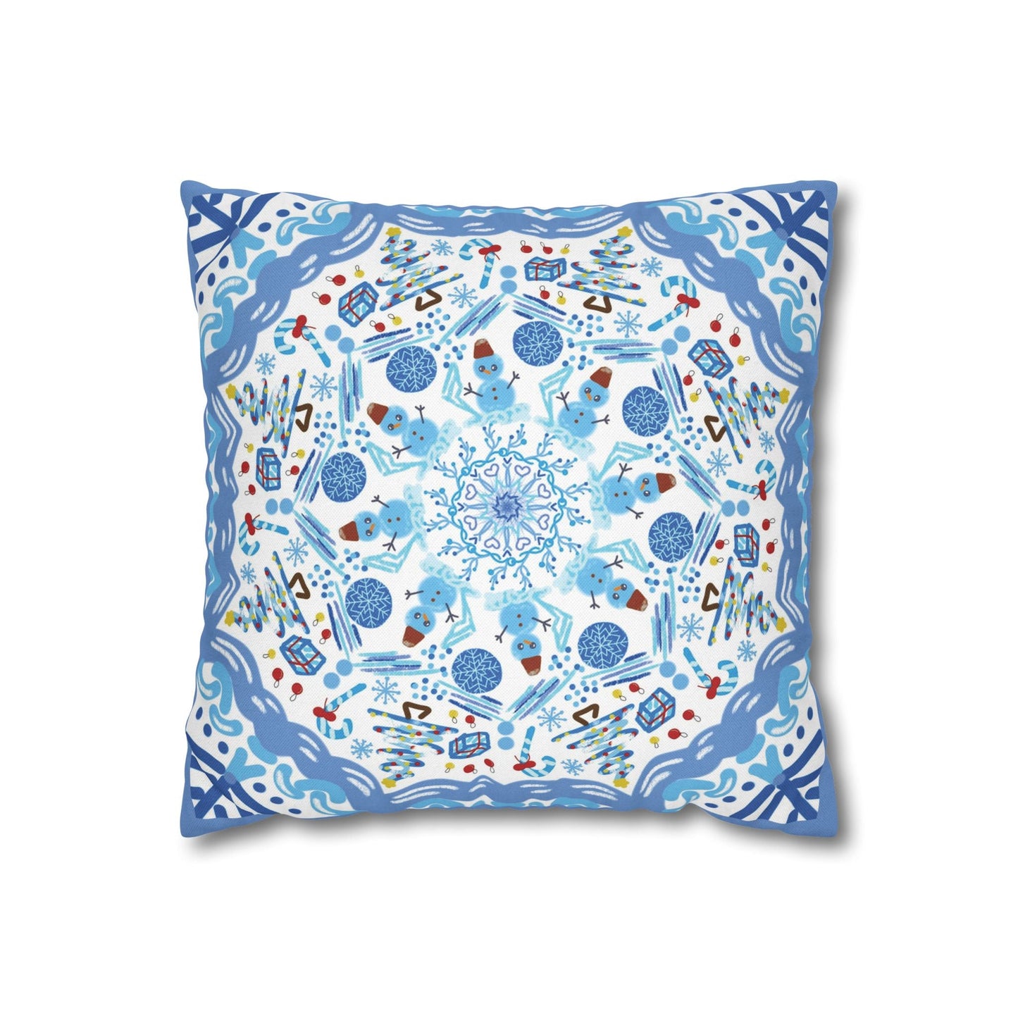 Mandala Inspired Pattern Winter Elements Pillowcase - Nanalili