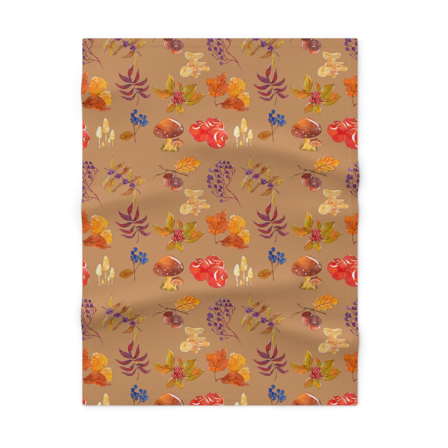 Soft Fleece Baby Blanket - Autumn Leaves - Nanalili