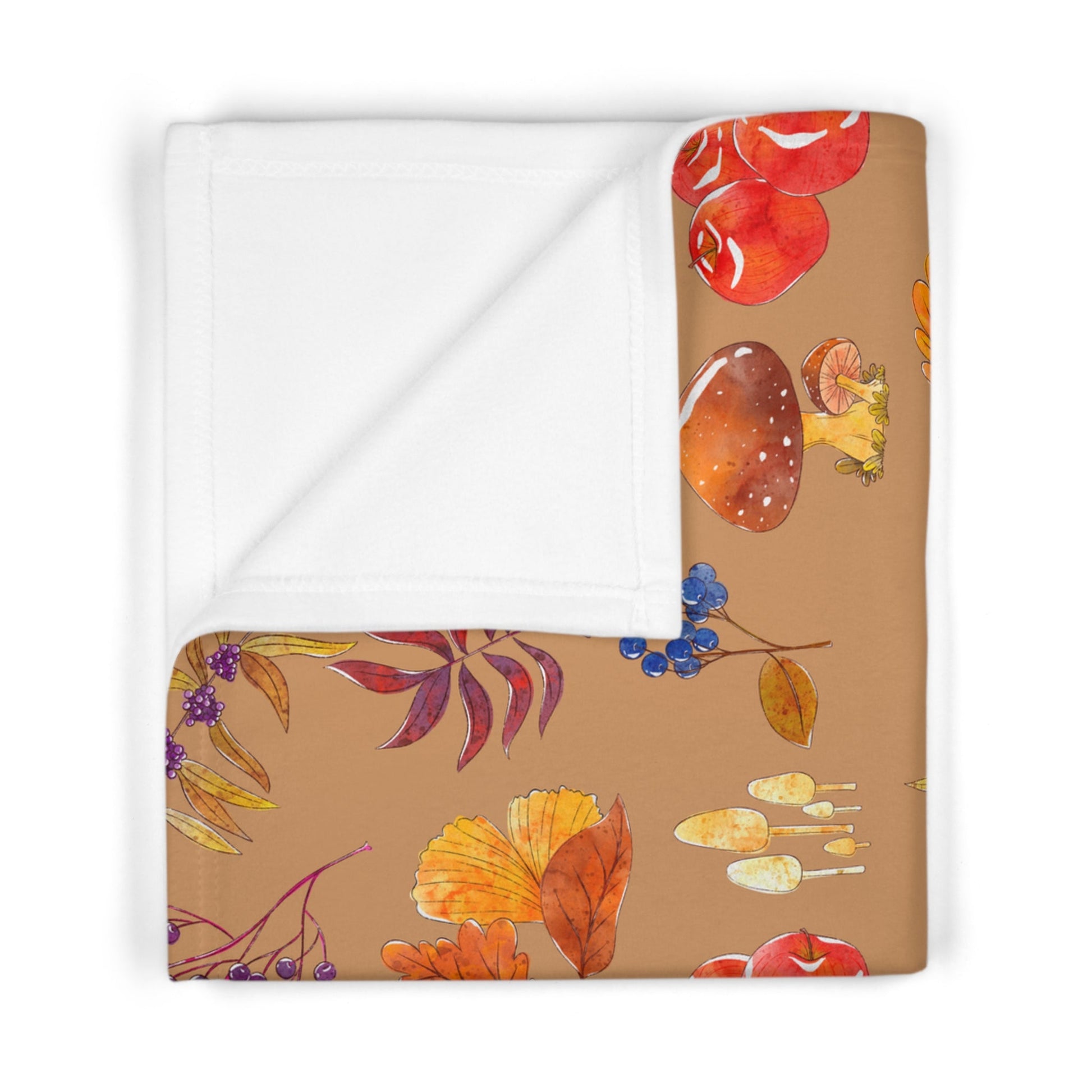 Soft Fleece Baby Blanket - Autumn Leaves - Nanalili