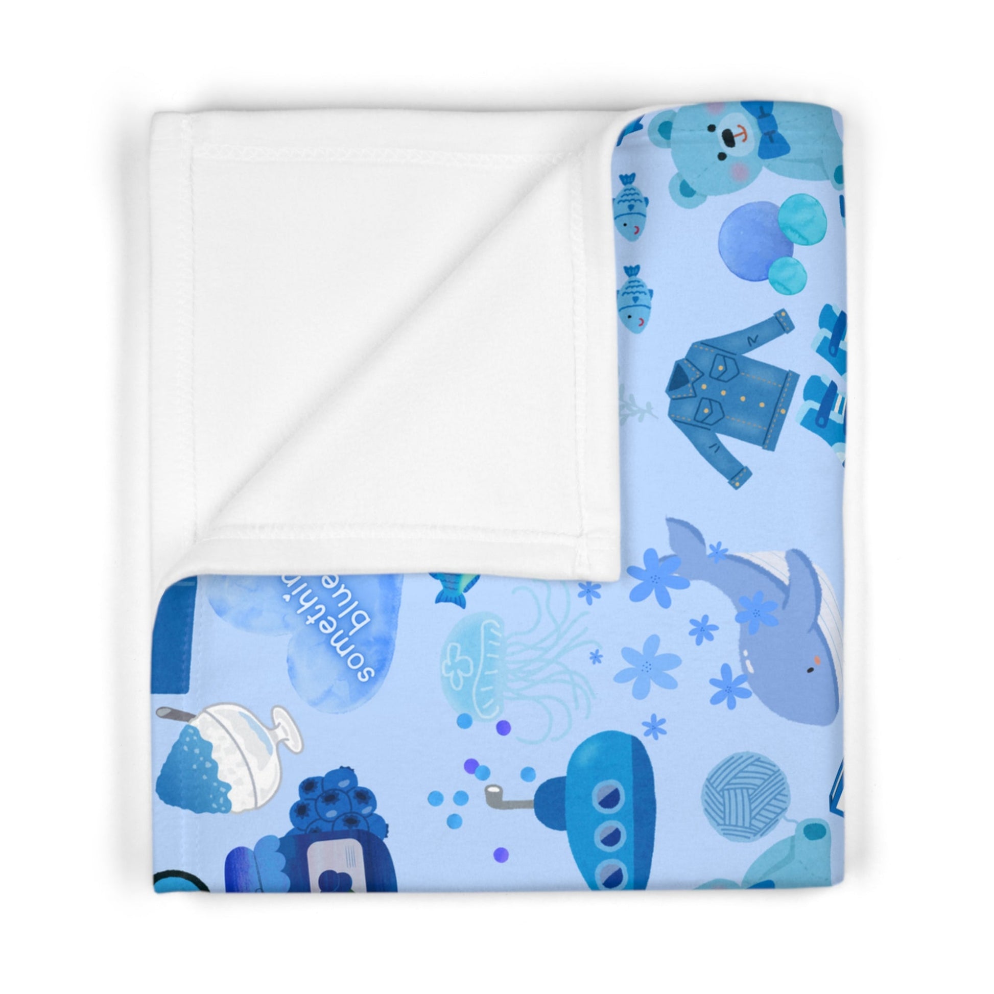 Soft Fleece Baby Blanket - Something Blue - Nanalili