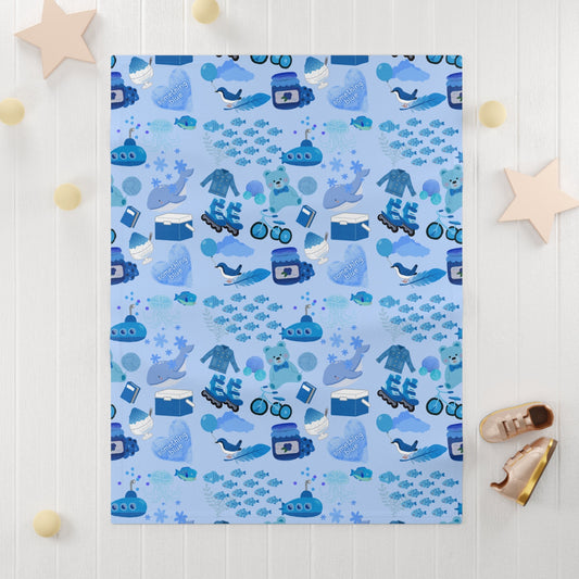 Soft Fleece Baby Blanket - Something Blue - Nanalili