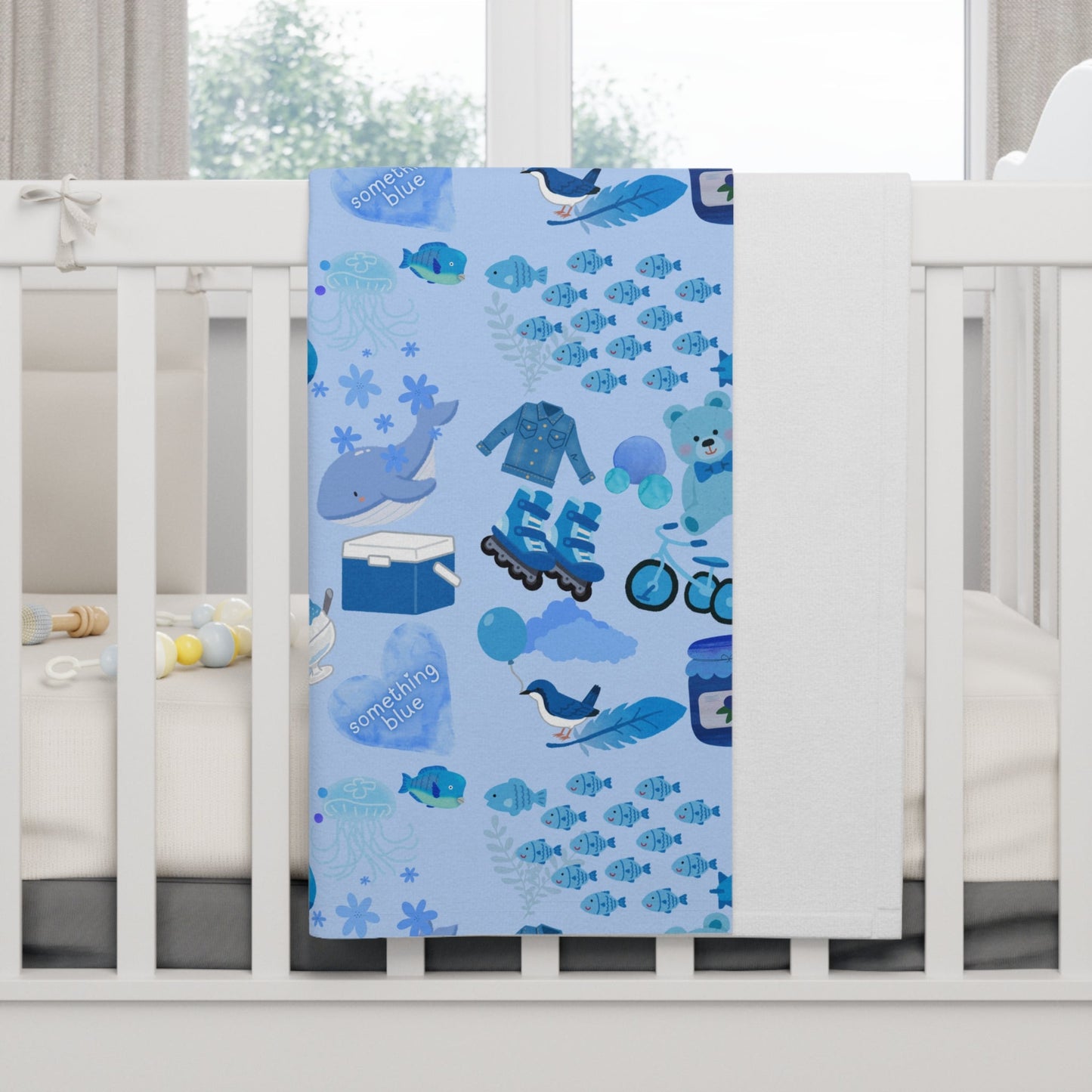 Soft Fleece Baby Blanket - Something Blue - Nanalili