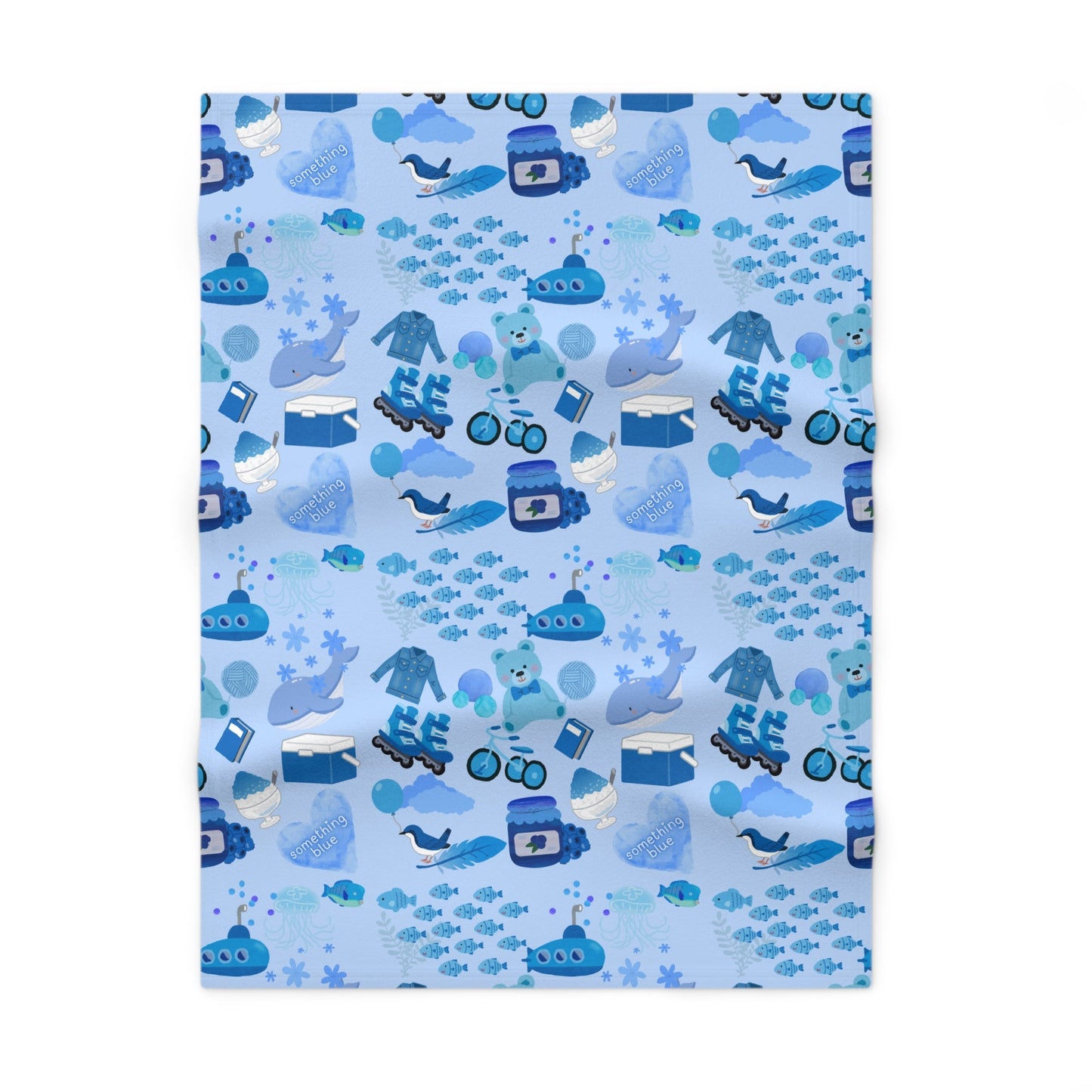 Soft Fleece Baby Blanket - Something Blue - Nanalili