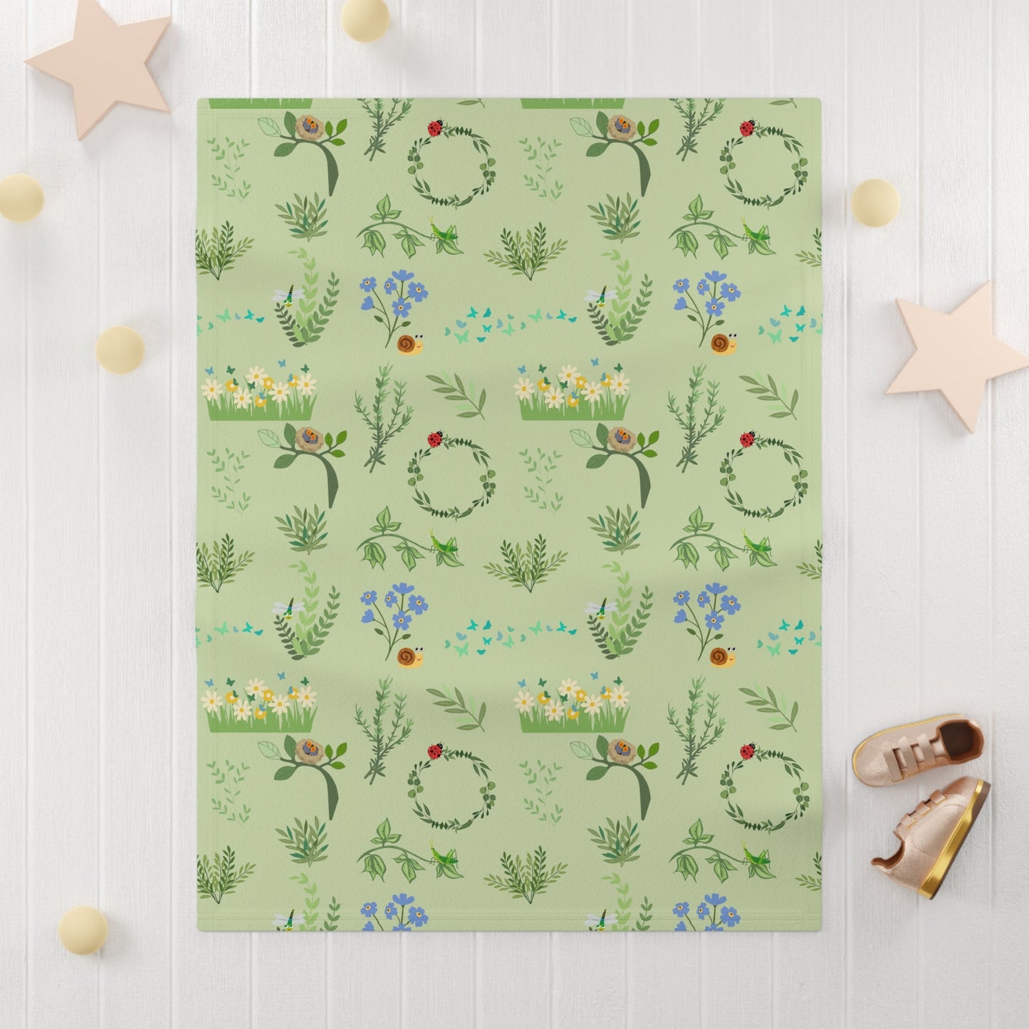 Soft Fleece Baby Blanket - Spring Love - Nanalili