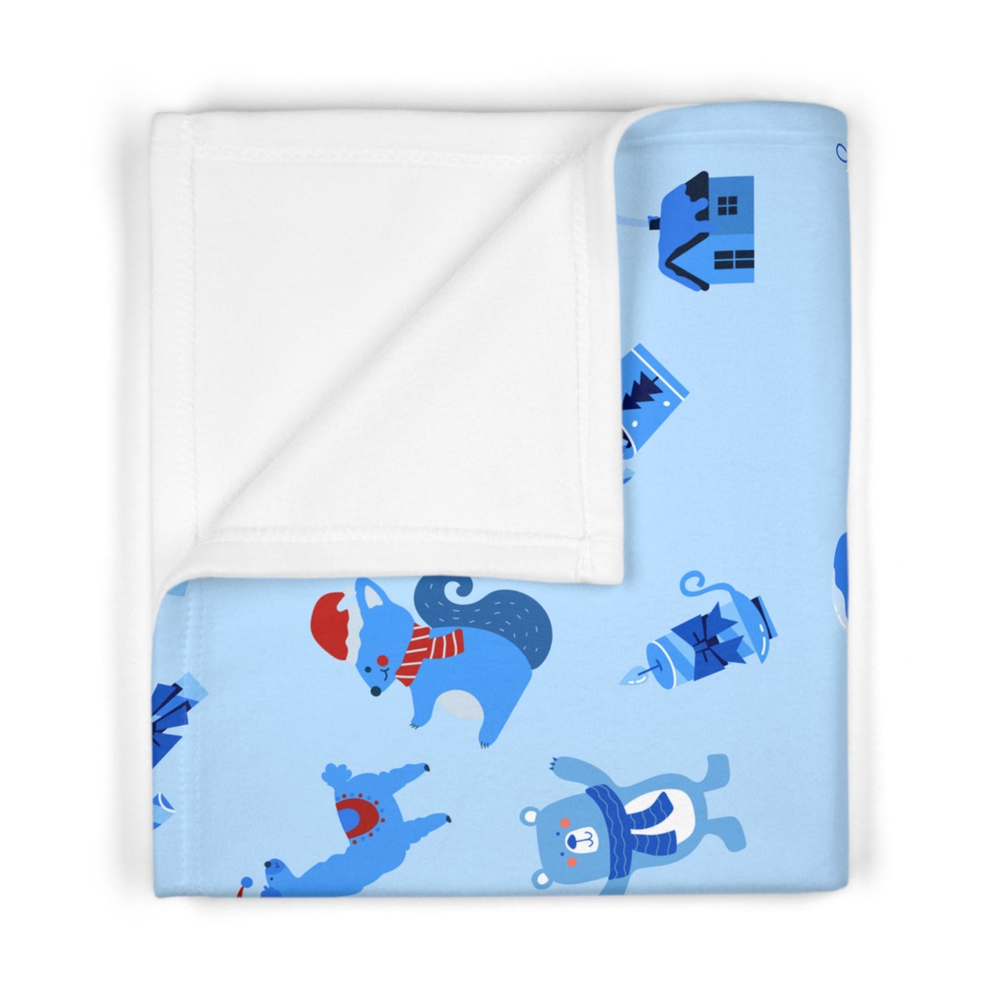 Soft Fleece Baby Blanket - Winter Animals - Nanalili