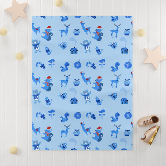 Soft Fleece Baby Blanket - Winter Animals - Nanalili