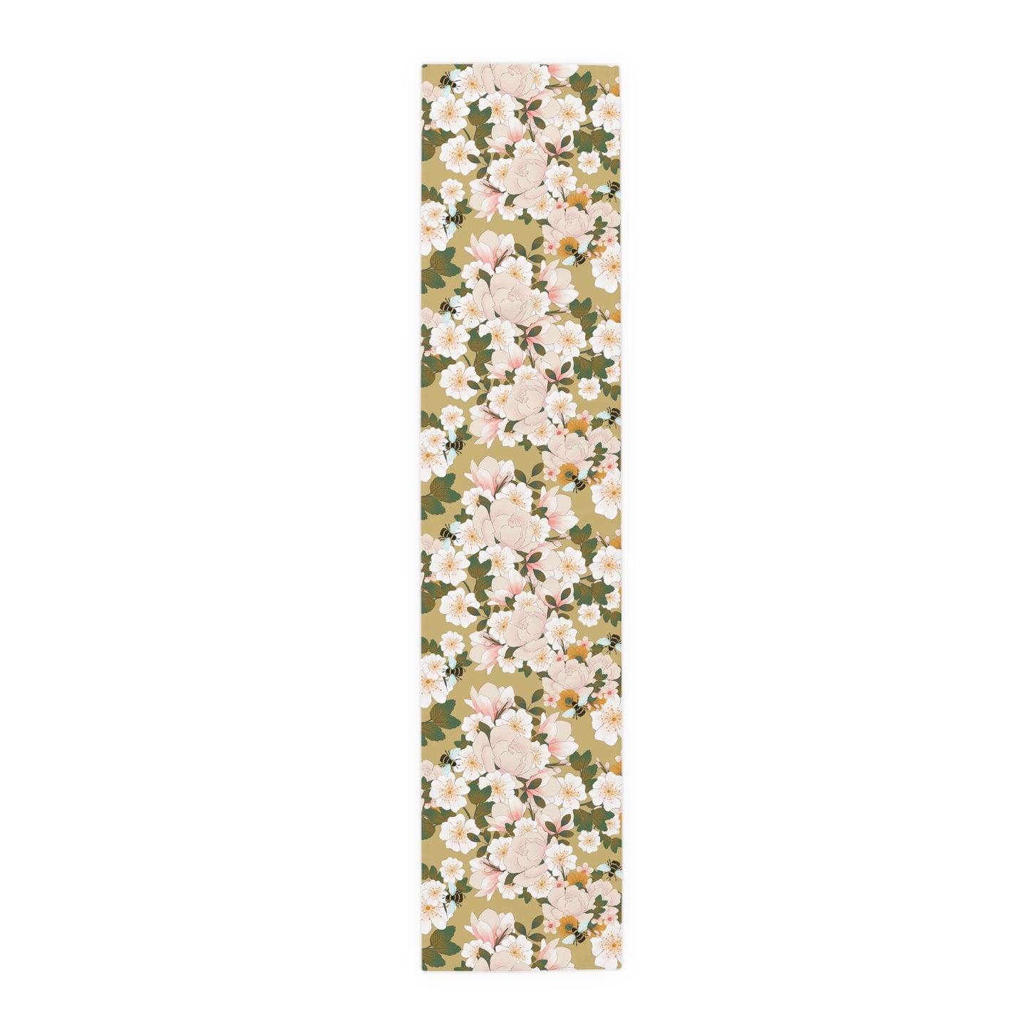 Table Runner - Bees & White Flowers - Nanalili