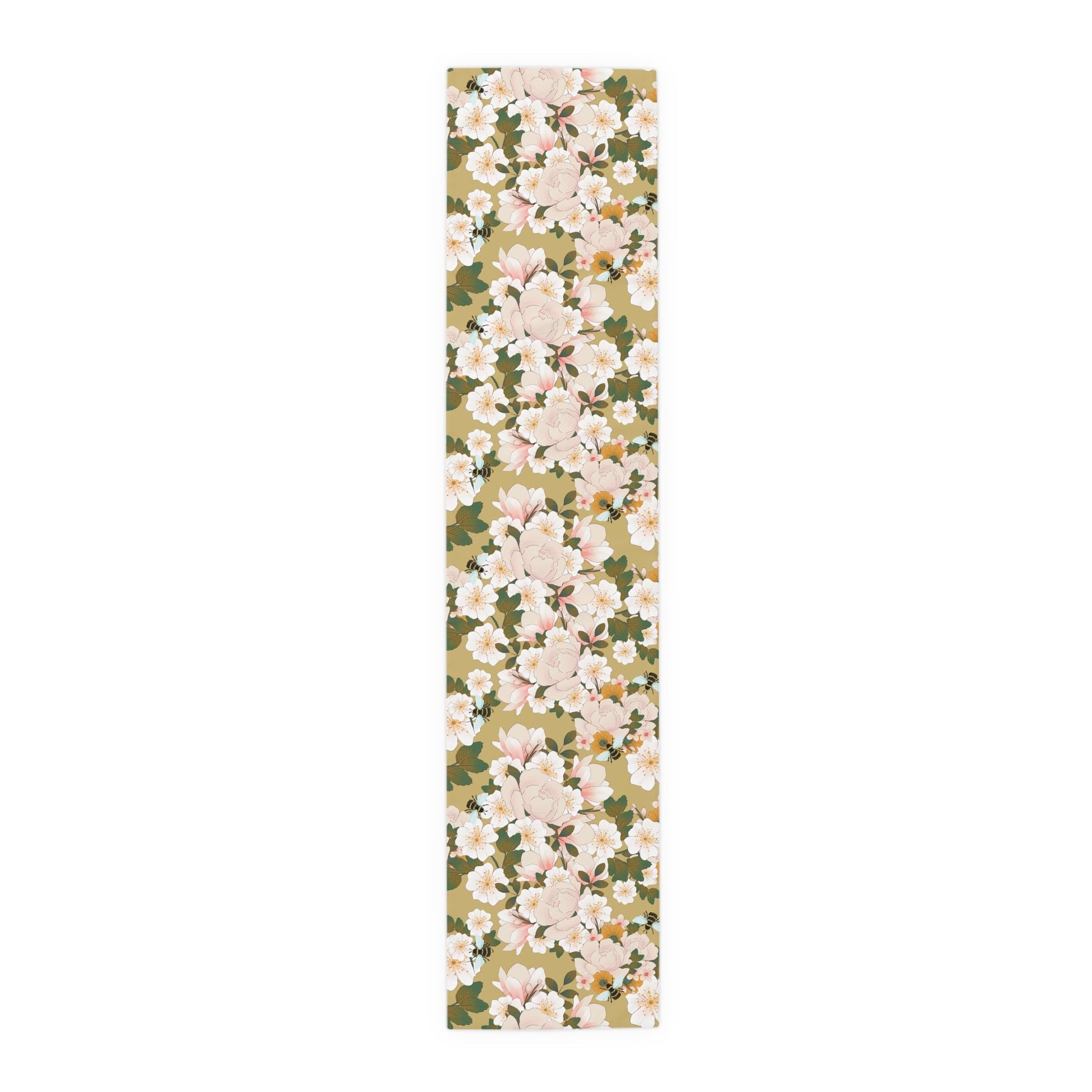 Table Runner - Bees & White Flowers - Nanalili