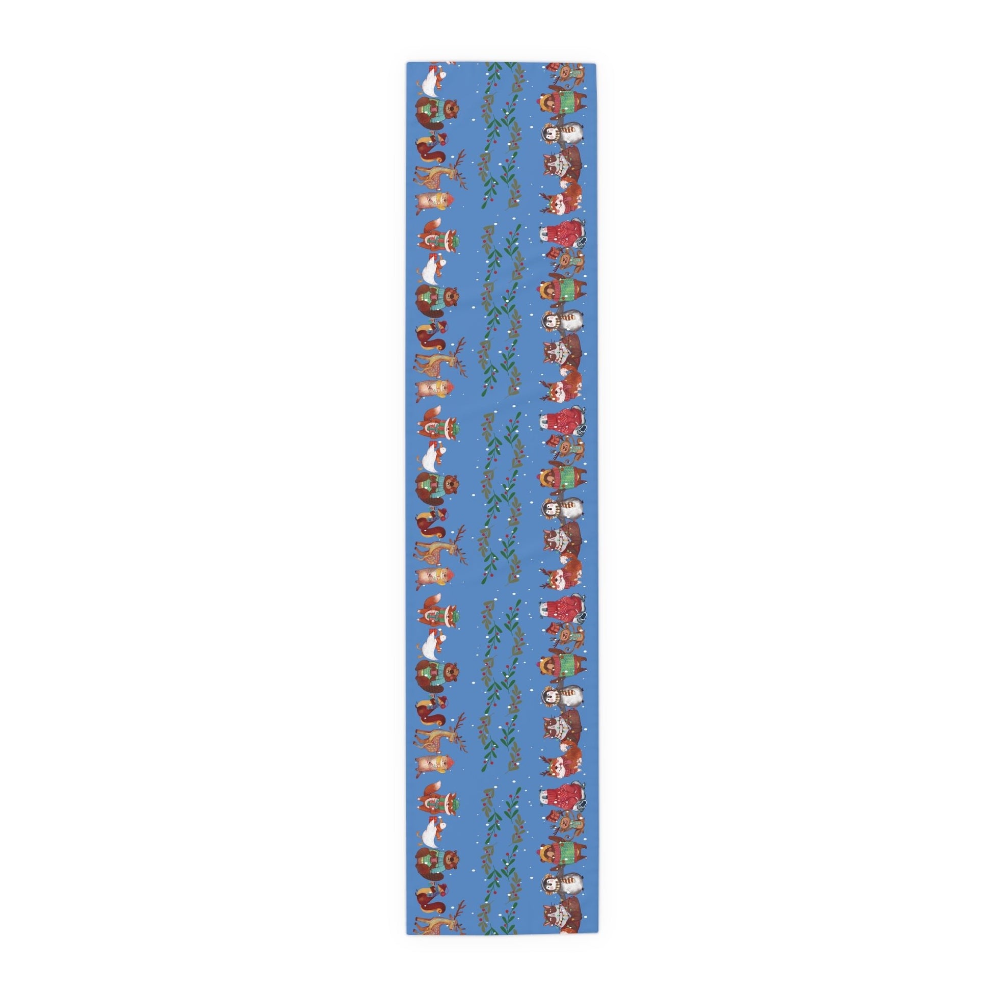 Table Runner - Christmas Animals Deep Blue - Nanalili