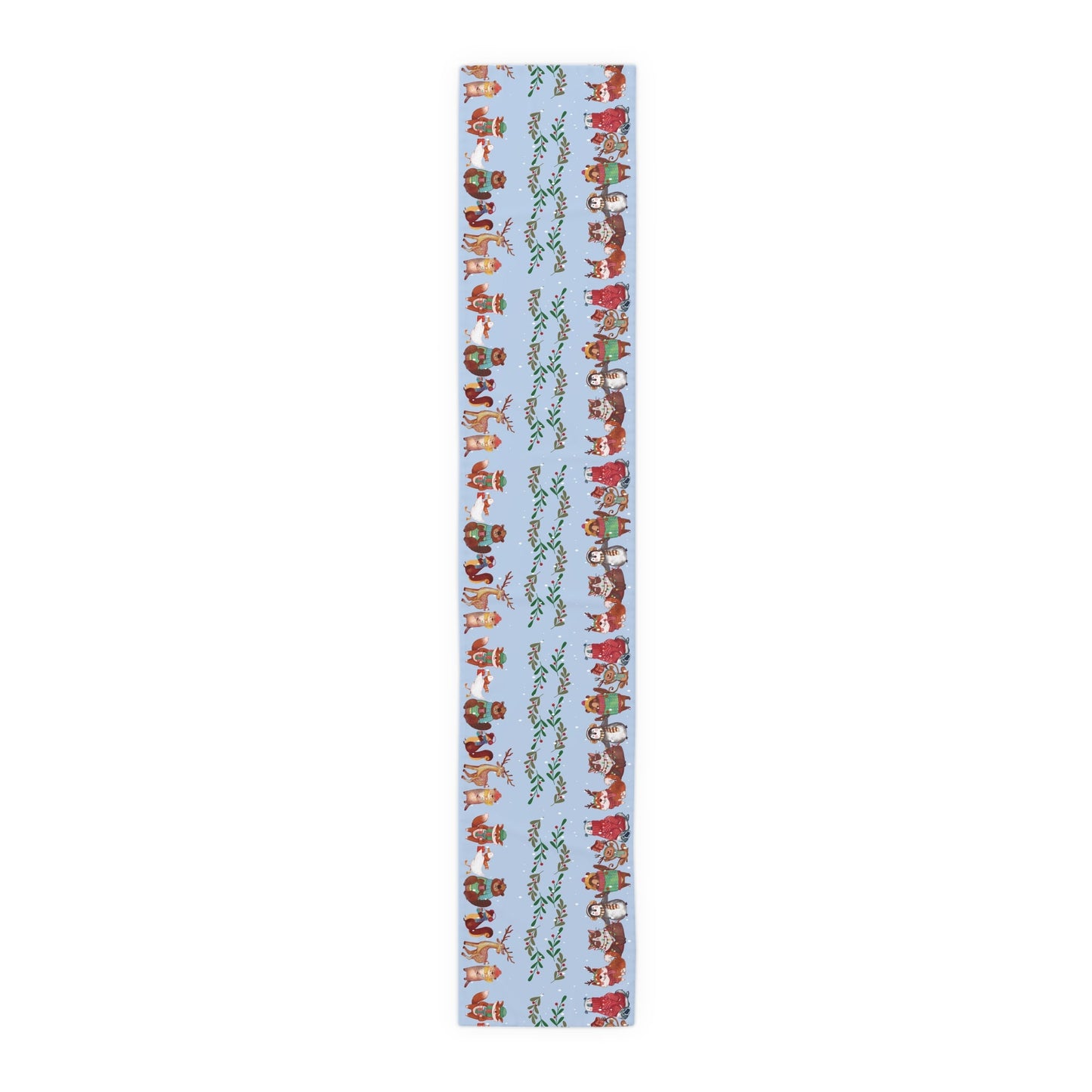 Table Runner - Christmas Animals Light Blue - Nanalili