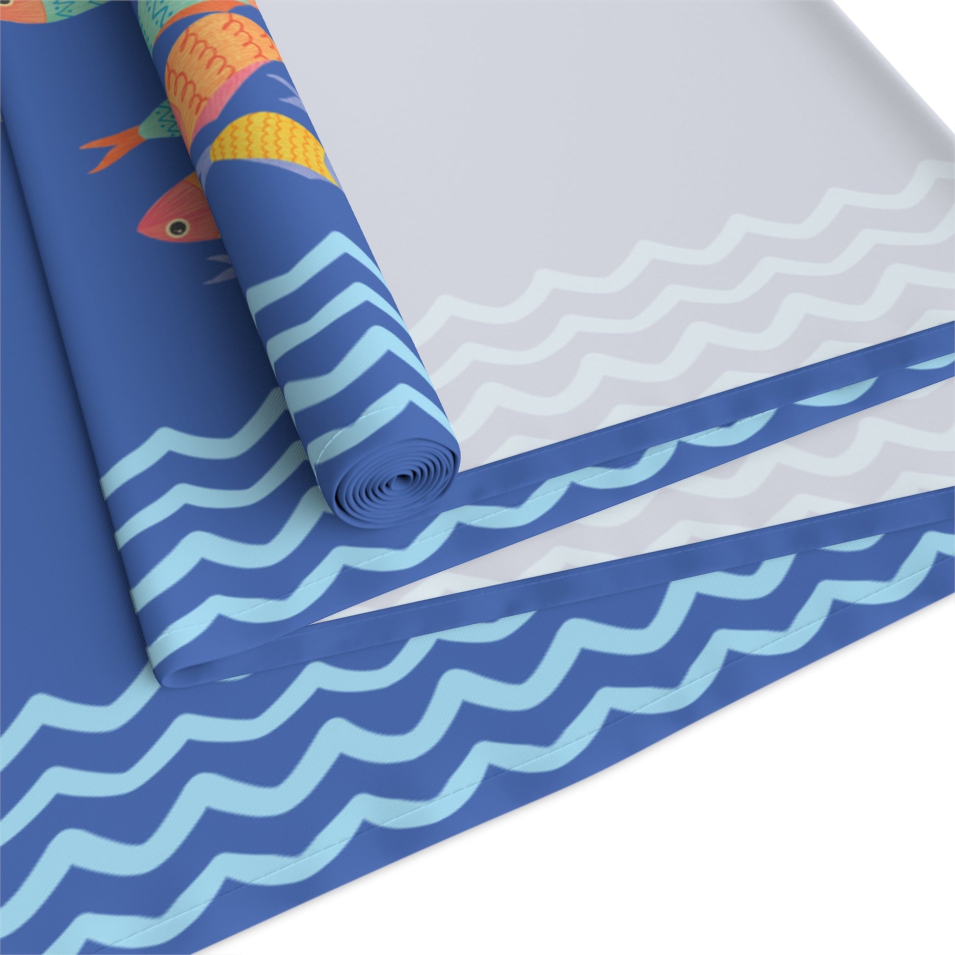 Table Runner - School of Fish Ocean Blue - Nanalili