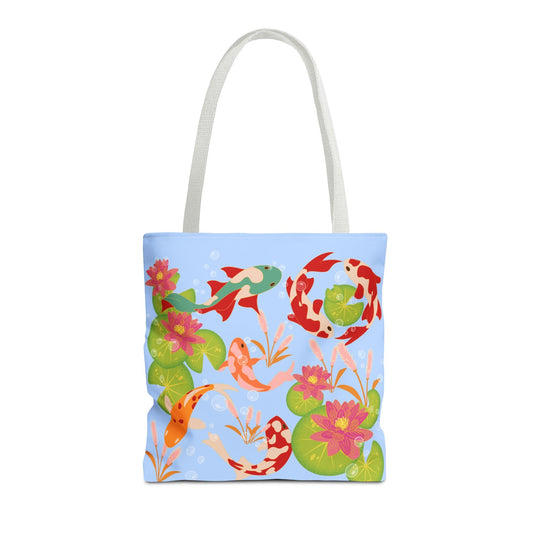 Tote Bag - Koi Fish Light Blue - Nanalili