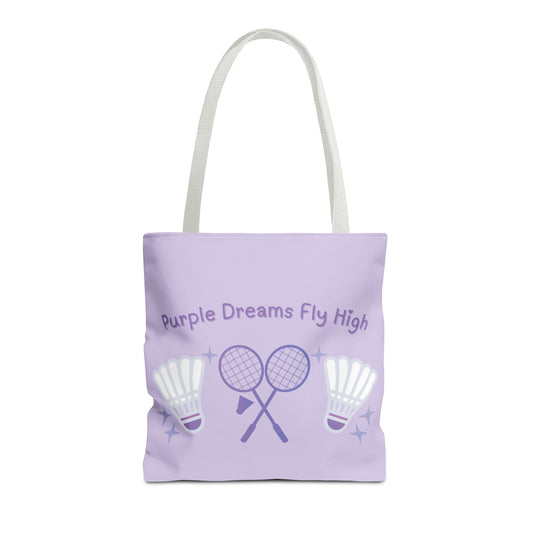 Tote Bag Sport Theme - Purple Badminton - Nanalili