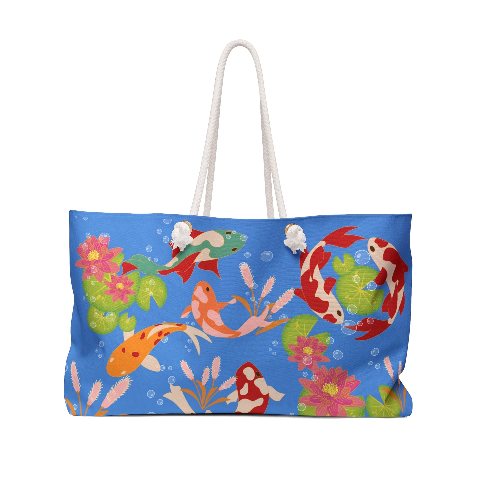 Weekender Bag - Koi Fish Deep Blue - Nanalili