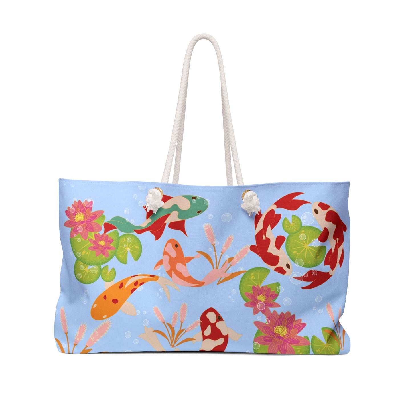 Weekender Bag - Koi Fish Light Blue - Nanalili