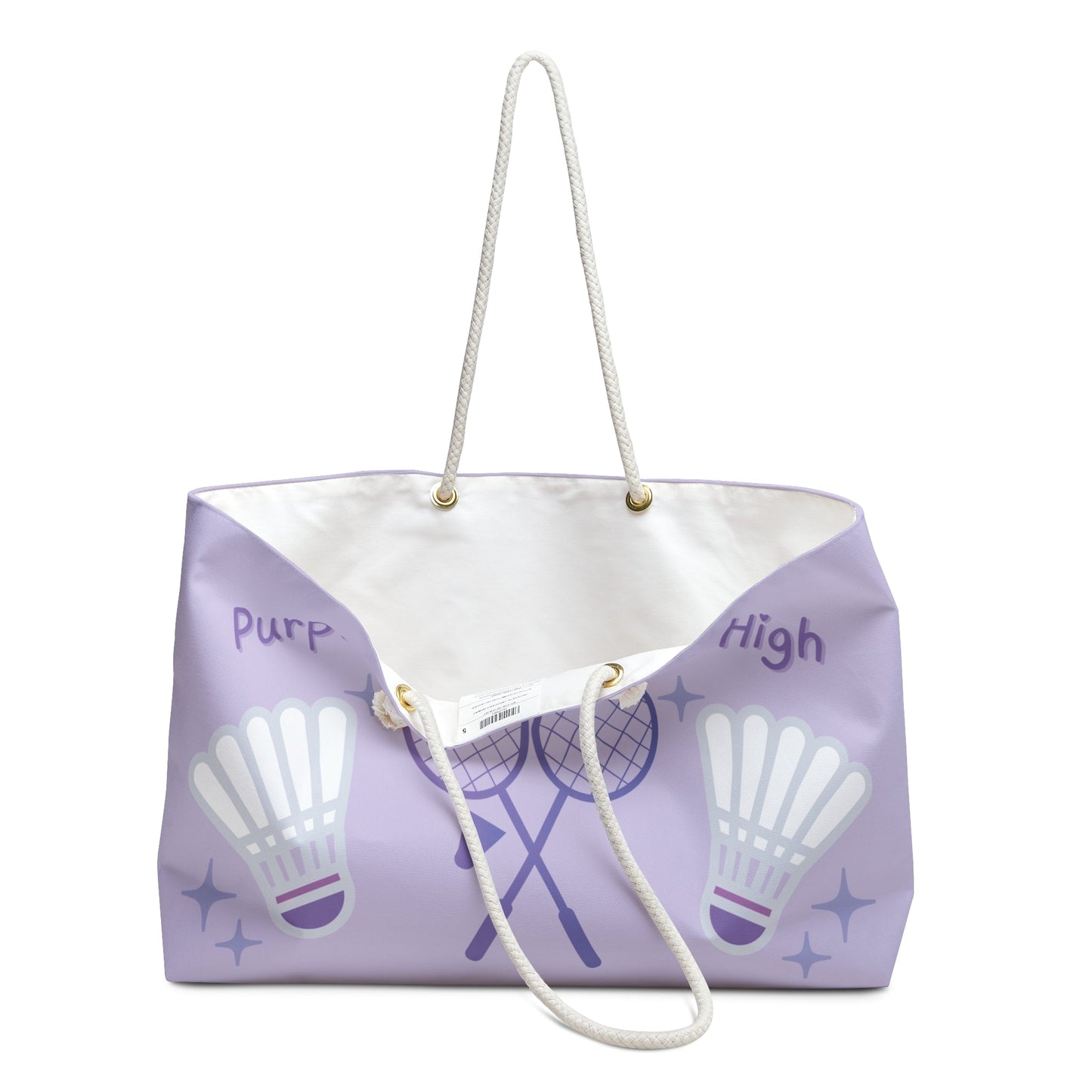 Weekender Bag Sport Theme - Purple Badminton - Nanalili